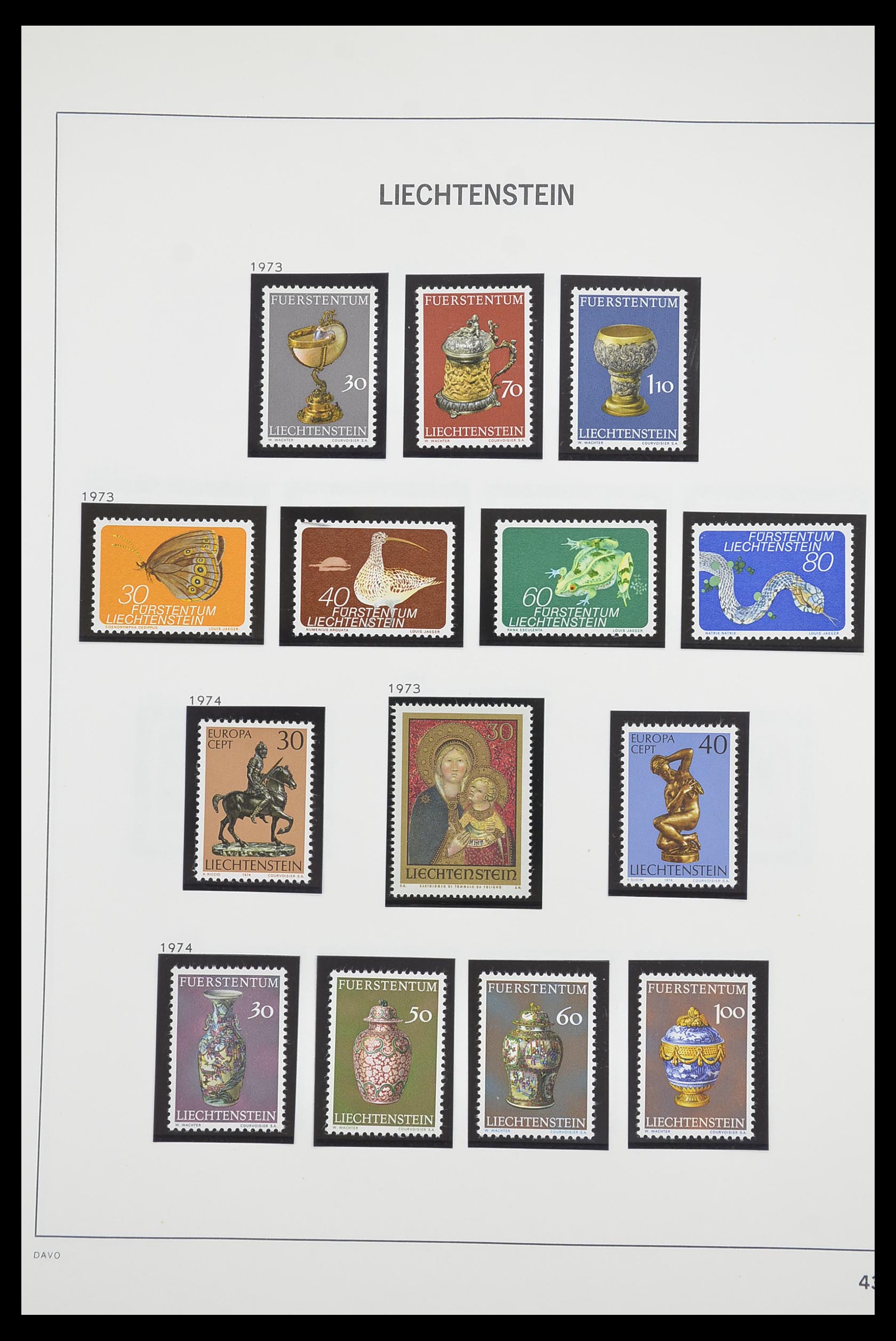 33890 044 - Postzegelverzameling 33890 Liechtenstein 1912-1986.