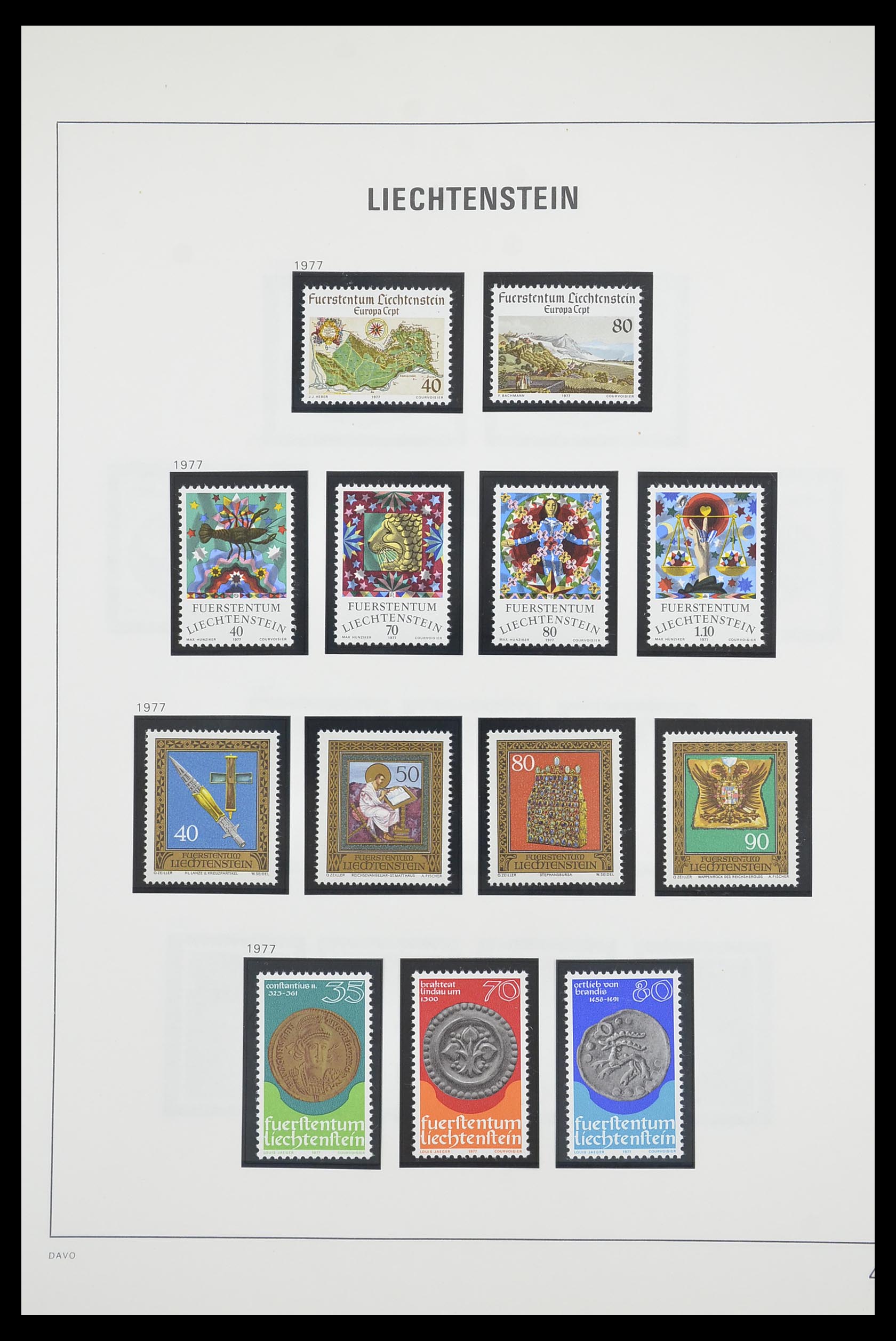 33890 050 - Stamp collection 33890 Liechtenstein 1912-1986.