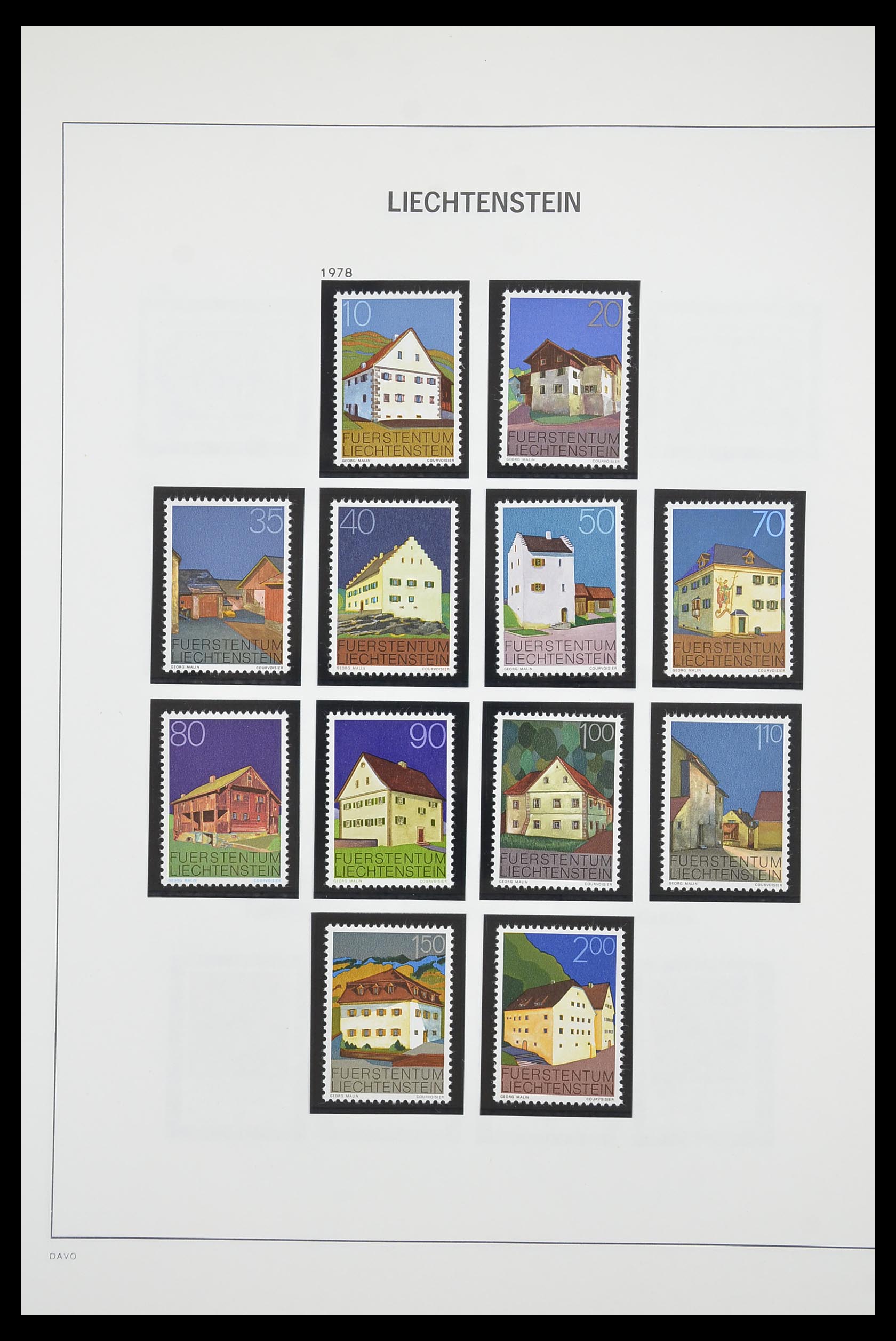 33890 052 - Postzegelverzameling 33890 Liechtenstein 1912-1986.
