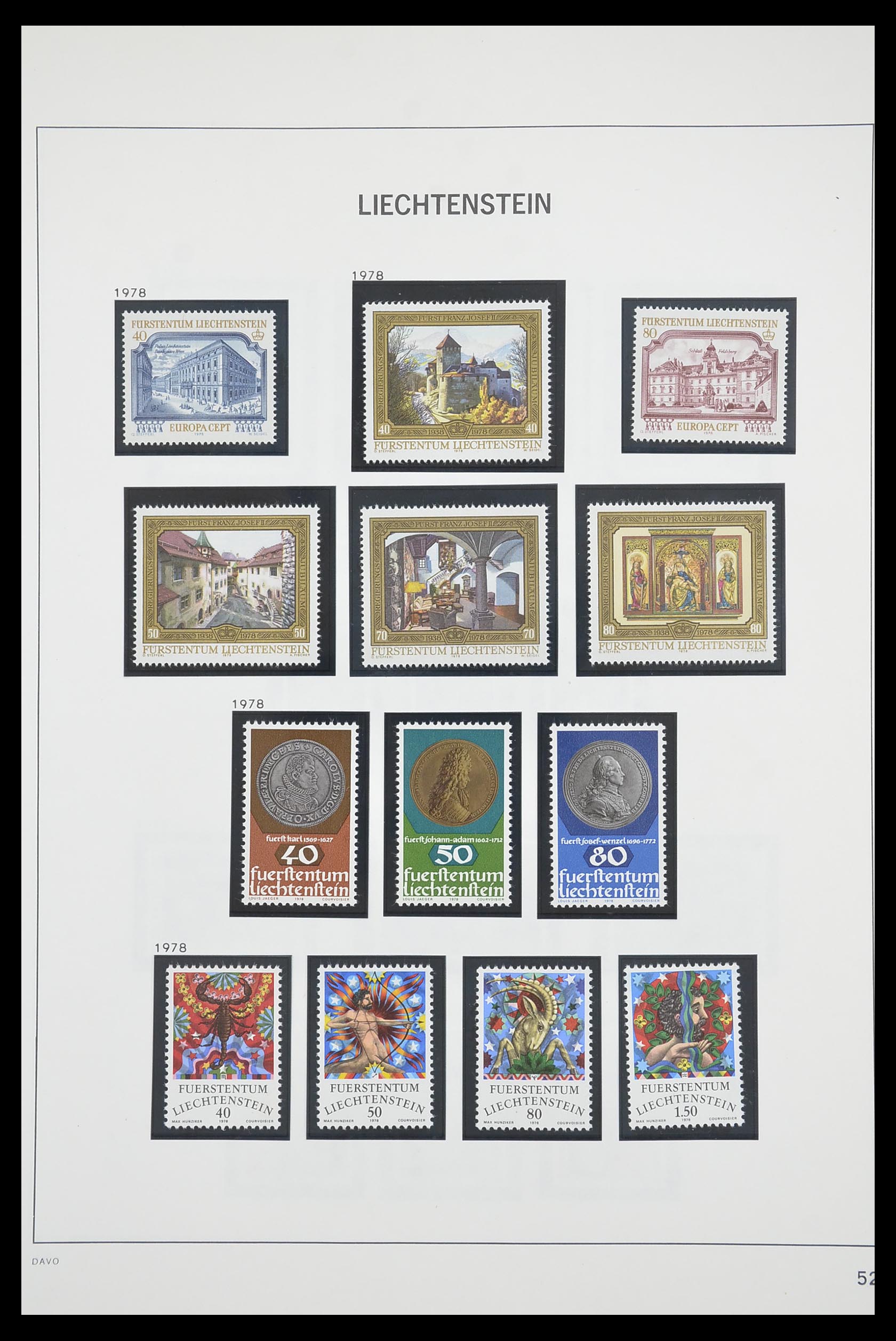 33890 053 - Stamp collection 33890 Liechtenstein 1912-1986.