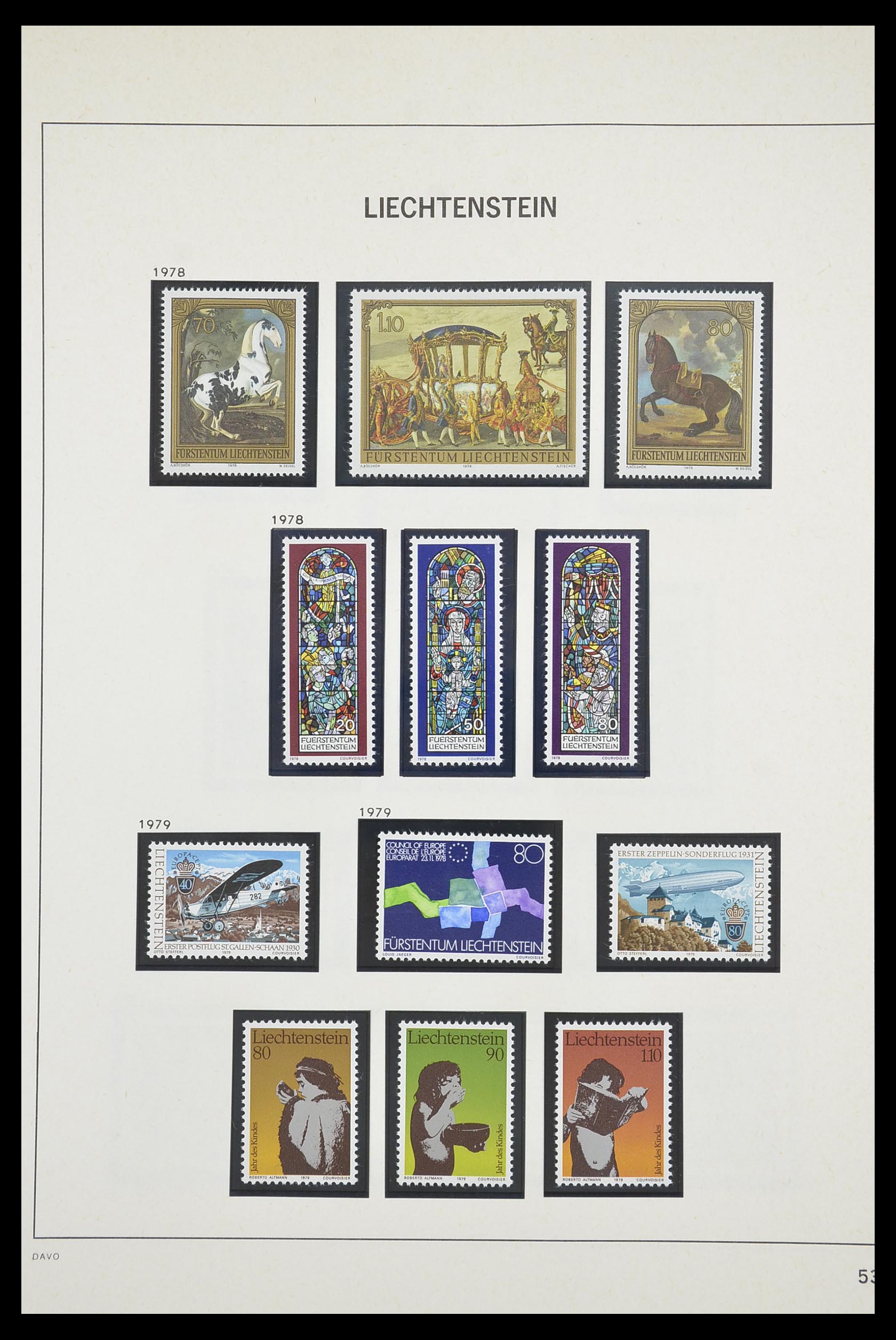 33890 054 - Postzegelverzameling 33890 Liechtenstein 1912-1986.