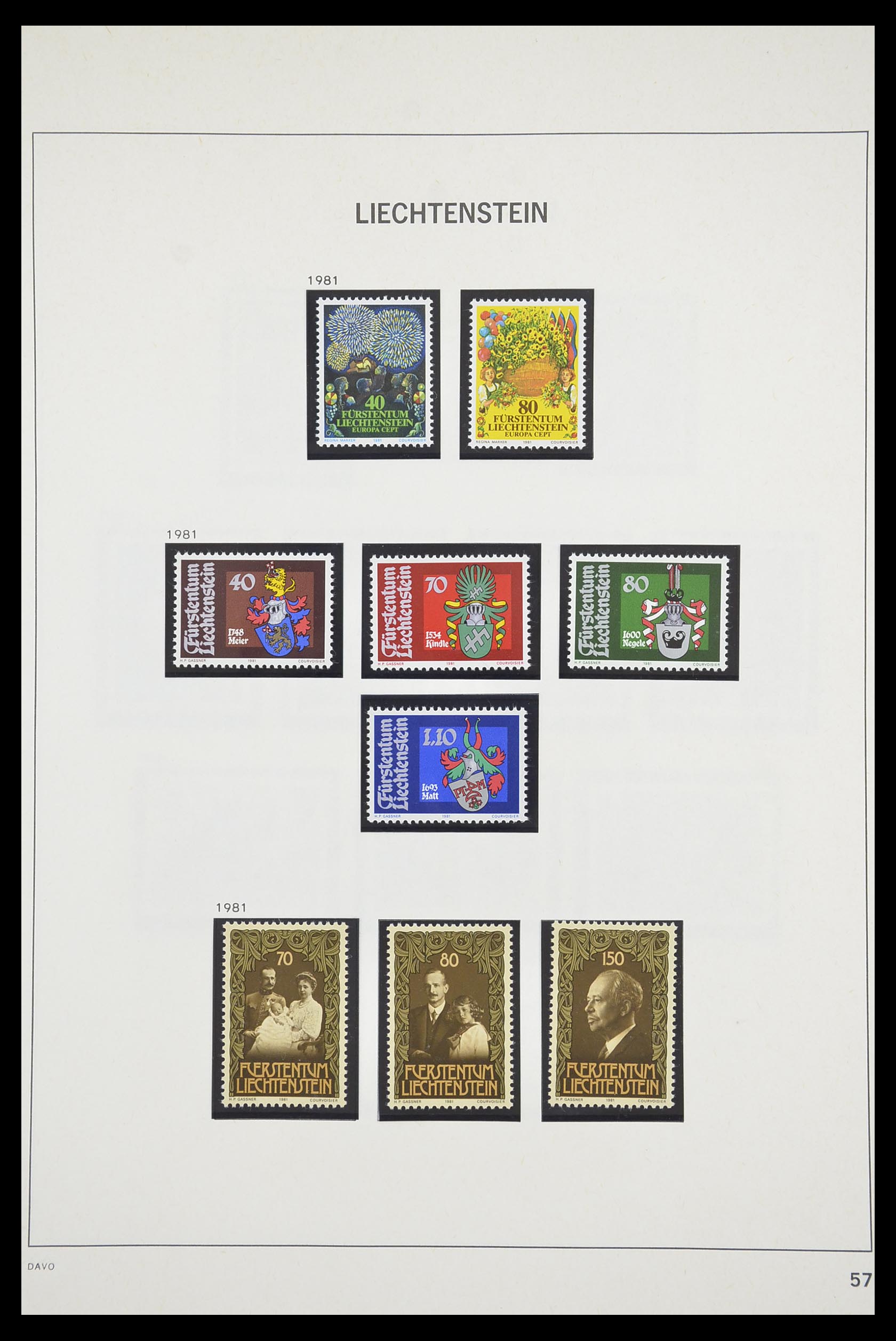 33890 058 - Stamp collection 33890 Liechtenstein 1912-1986.