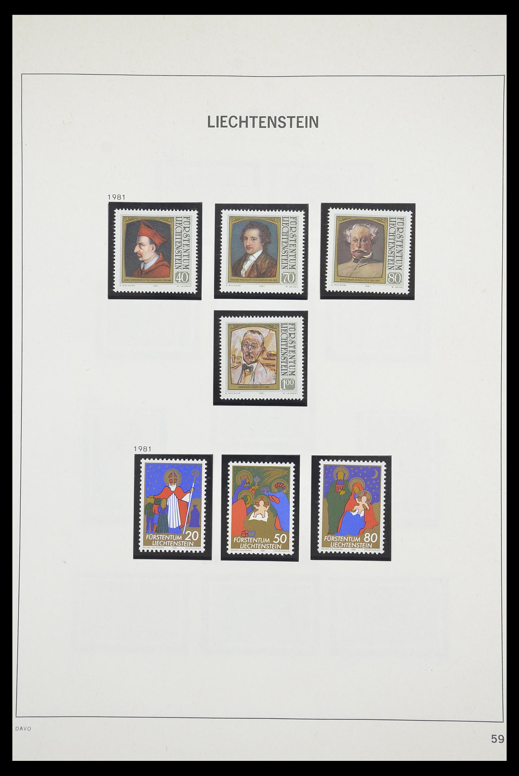 33890 060 - Postzegelverzameling 33890 Liechtenstein 1912-1986.