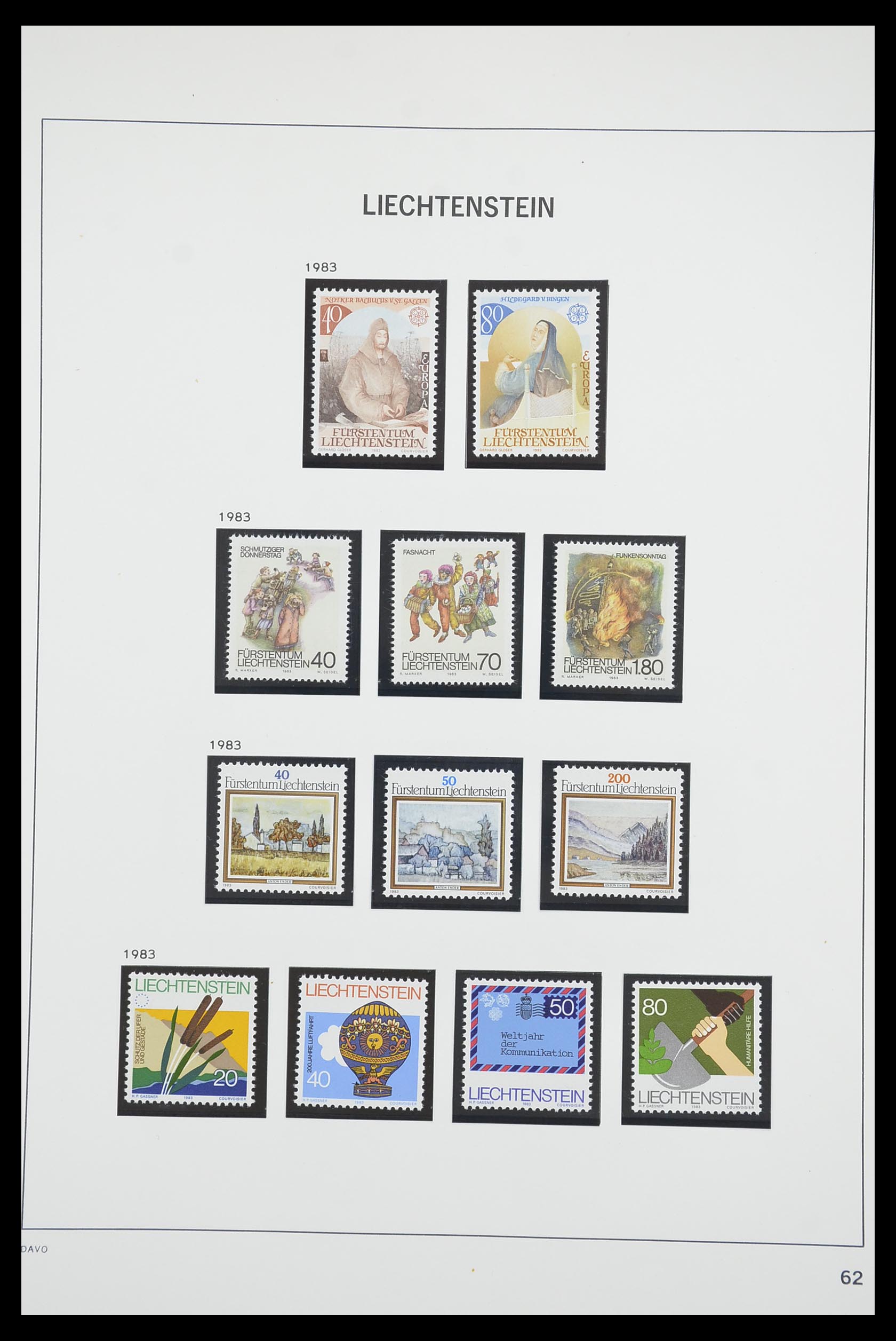 33890 063 - Postzegelverzameling 33890 Liechtenstein 1912-1986.