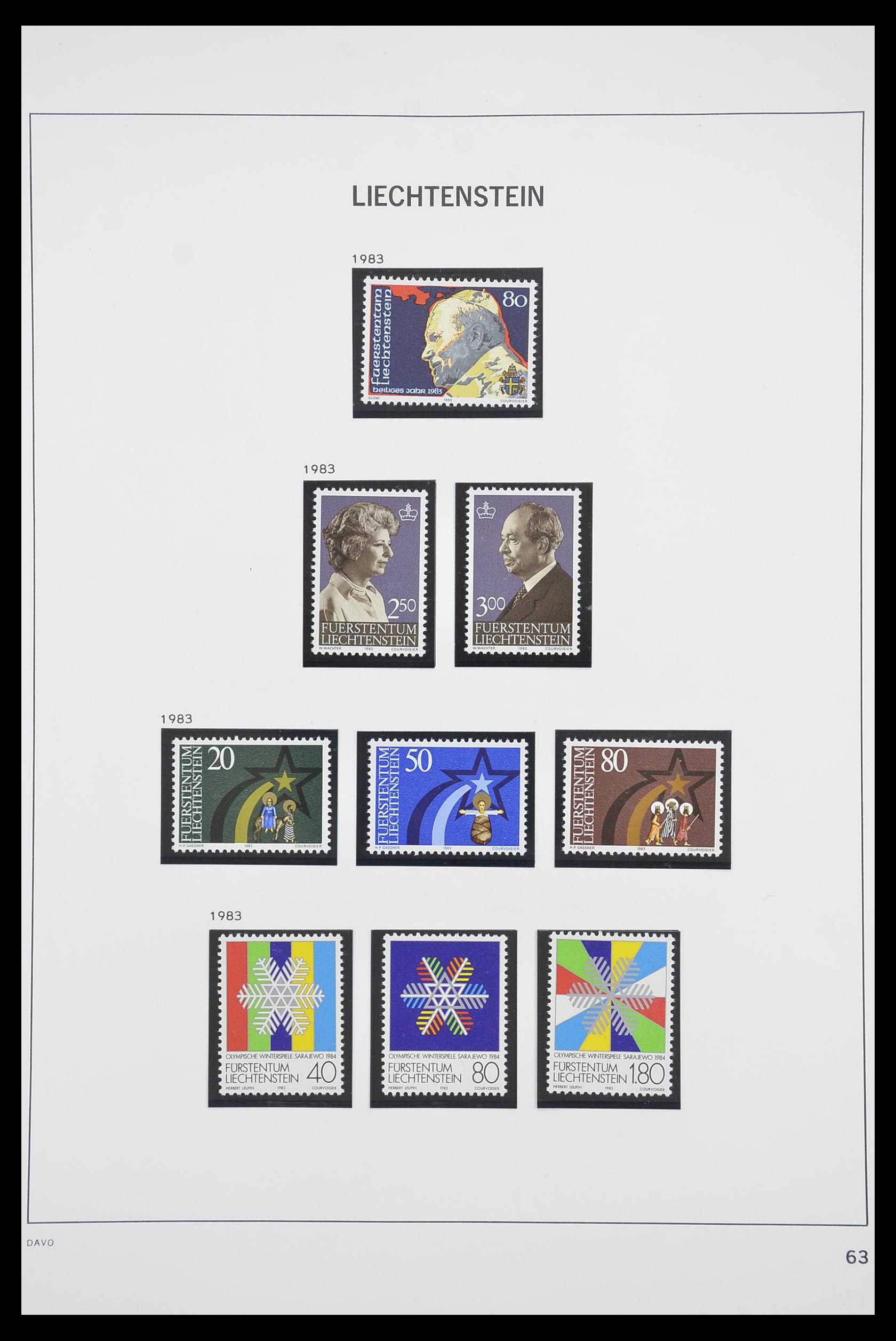 33890 064 - Postzegelverzameling 33890 Liechtenstein 1912-1986.