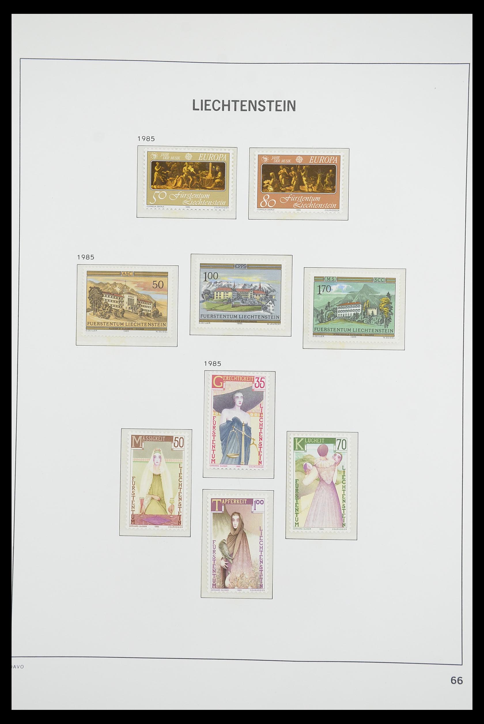 33890 067 - Postzegelverzameling 33890 Liechtenstein 1912-1986.