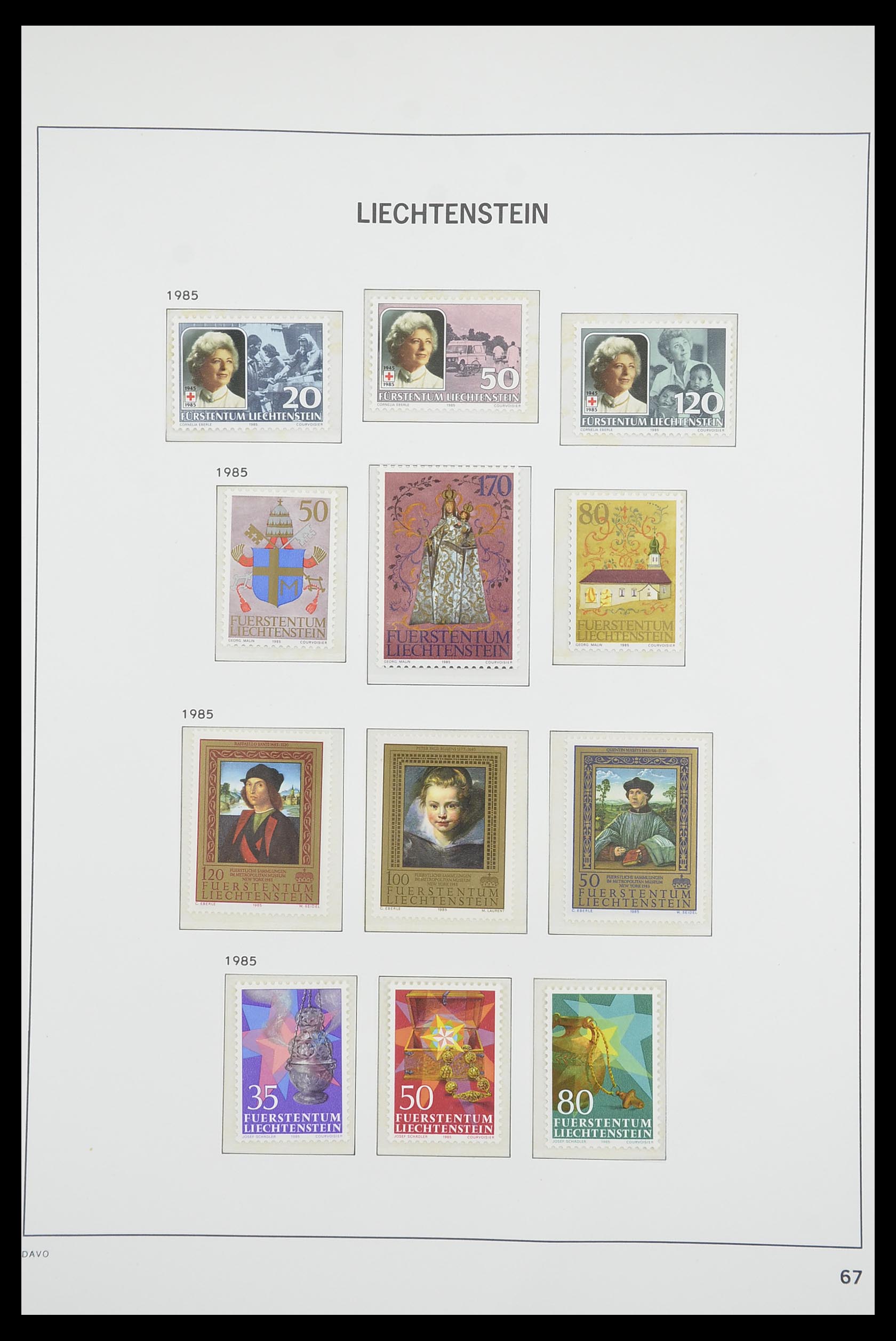 33890 068 - Postzegelverzameling 33890 Liechtenstein 1912-1986.