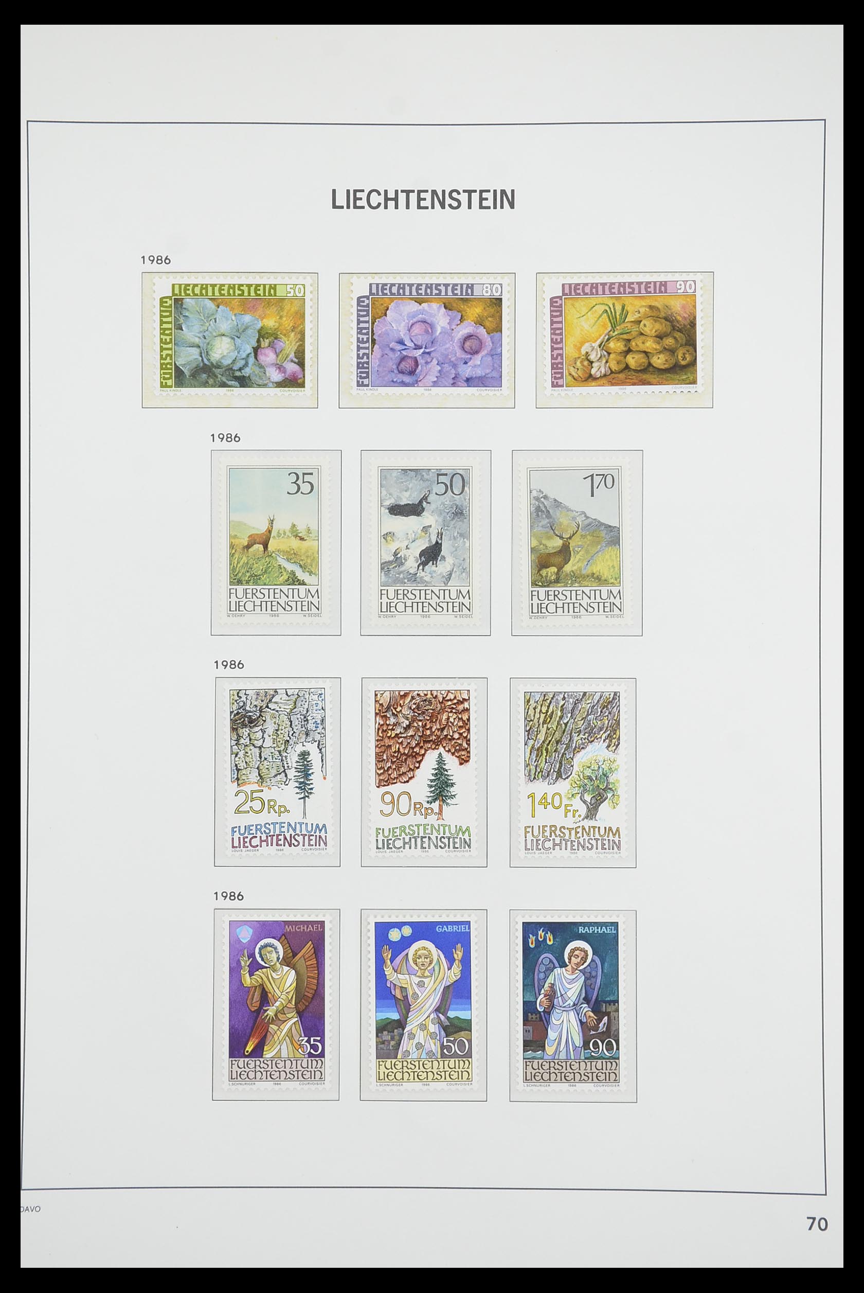 33890 071 - Postzegelverzameling 33890 Liechtenstein 1912-1986.