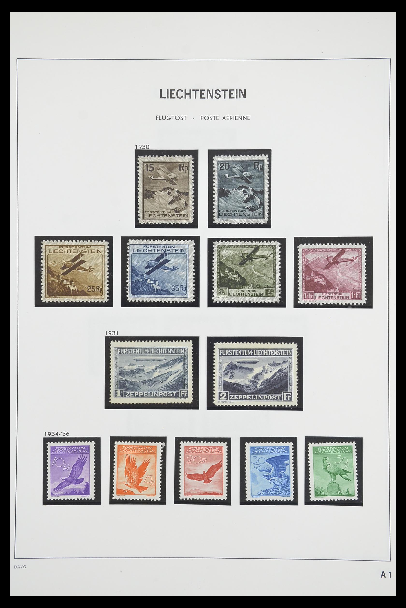 33890 072 - Postzegelverzameling 33890 Liechtenstein 1912-1986.