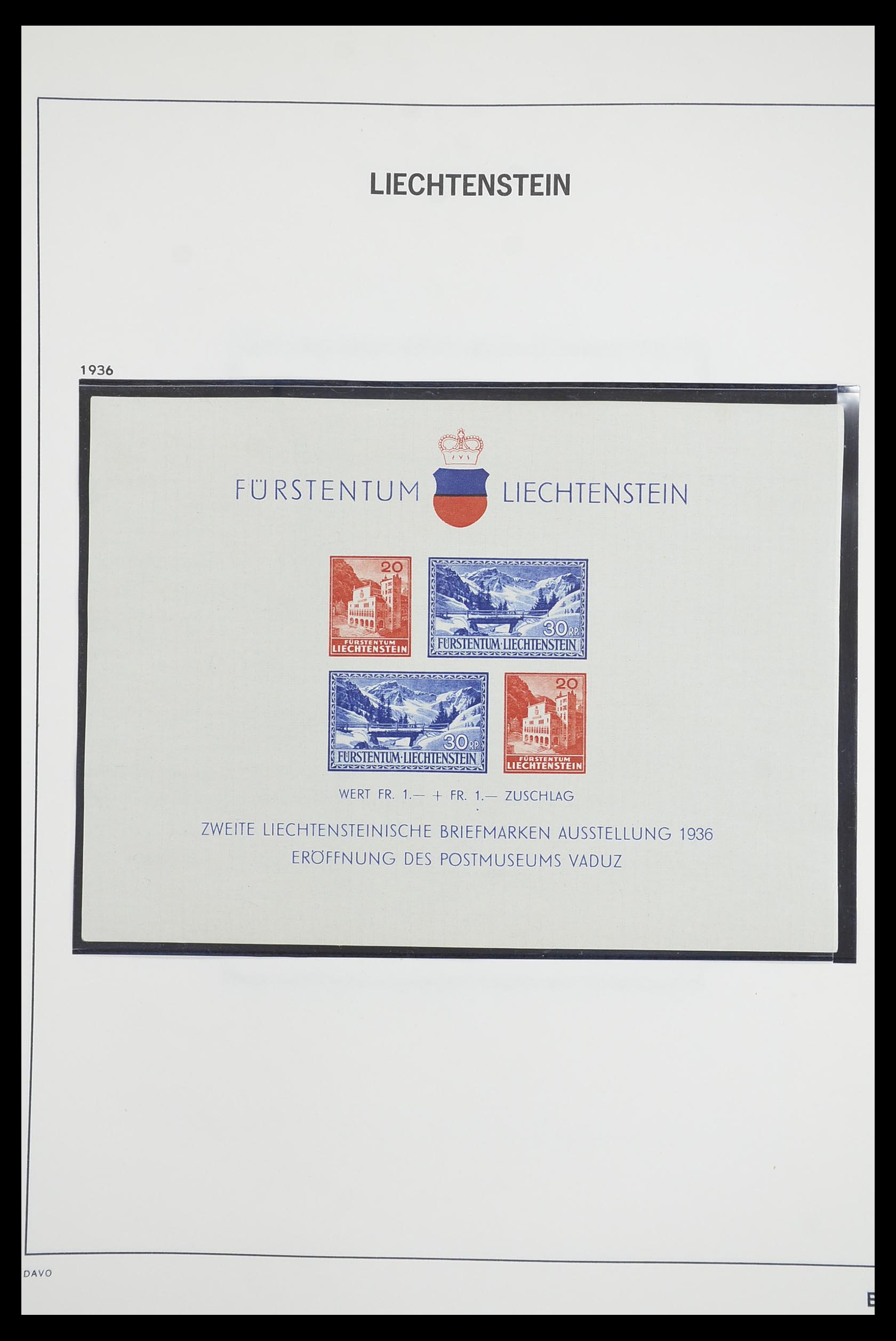 33890 076 - Postzegelverzameling 33890 Liechtenstein 1912-1986.