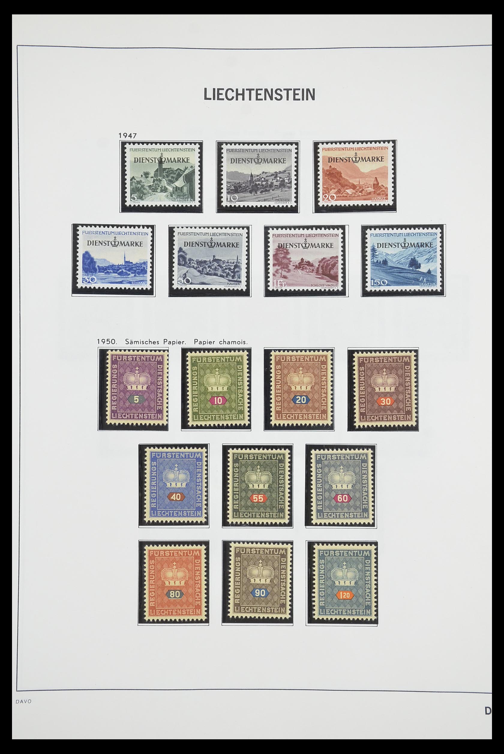 33890 089 - Postzegelverzameling 33890 Liechtenstein 1912-1986.