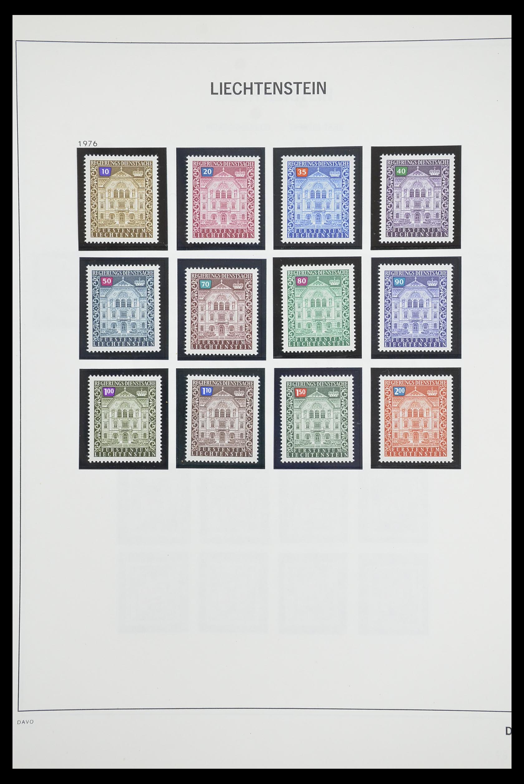 33890 091 - Postzegelverzameling 33890 Liechtenstein 1912-1986.