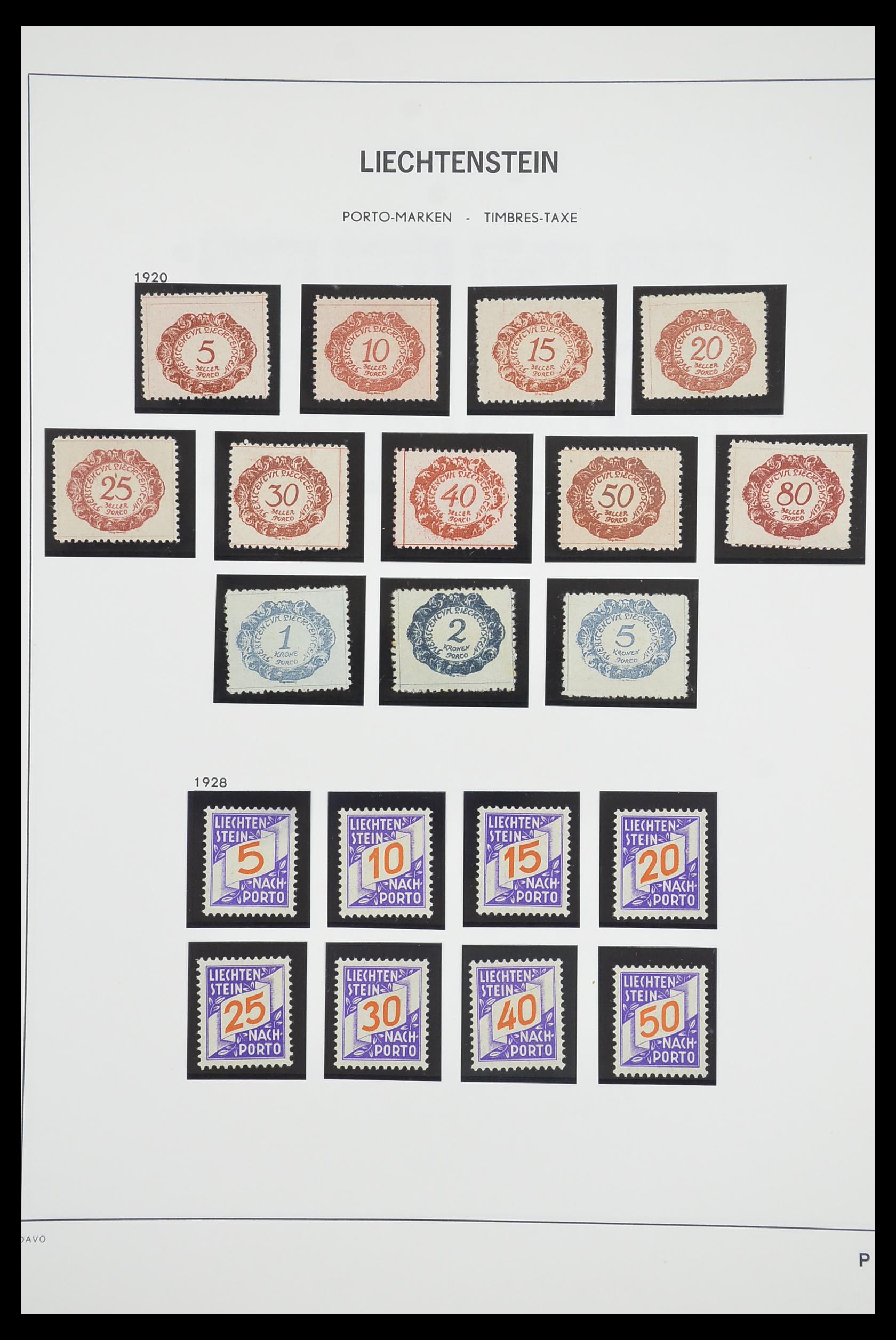 33890 092 - Postzegelverzameling 33890 Liechtenstein 1912-1986.