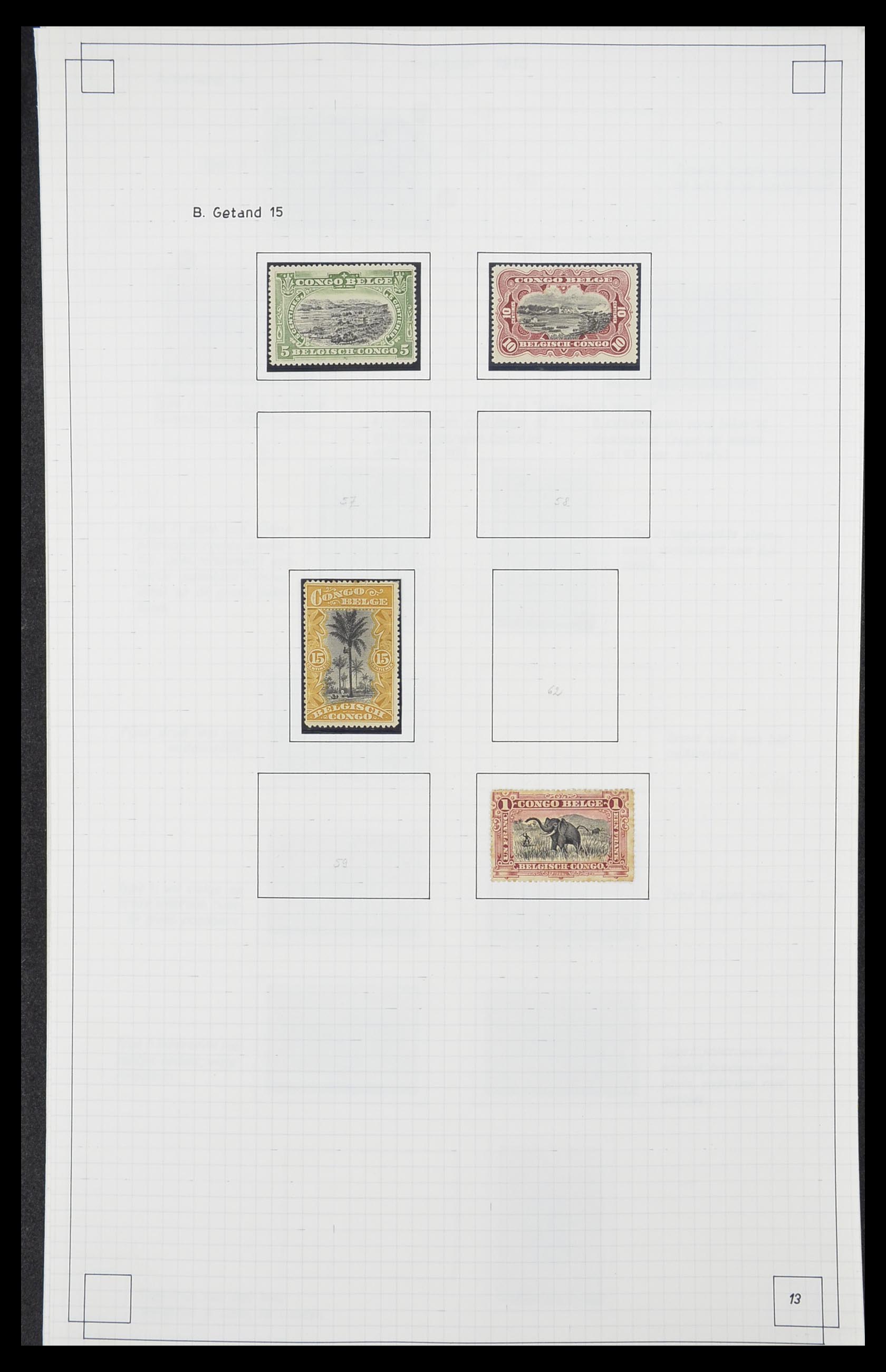 33891 010 - Postzegelverzameling 33891 Belgisch Congo 1886-1960.