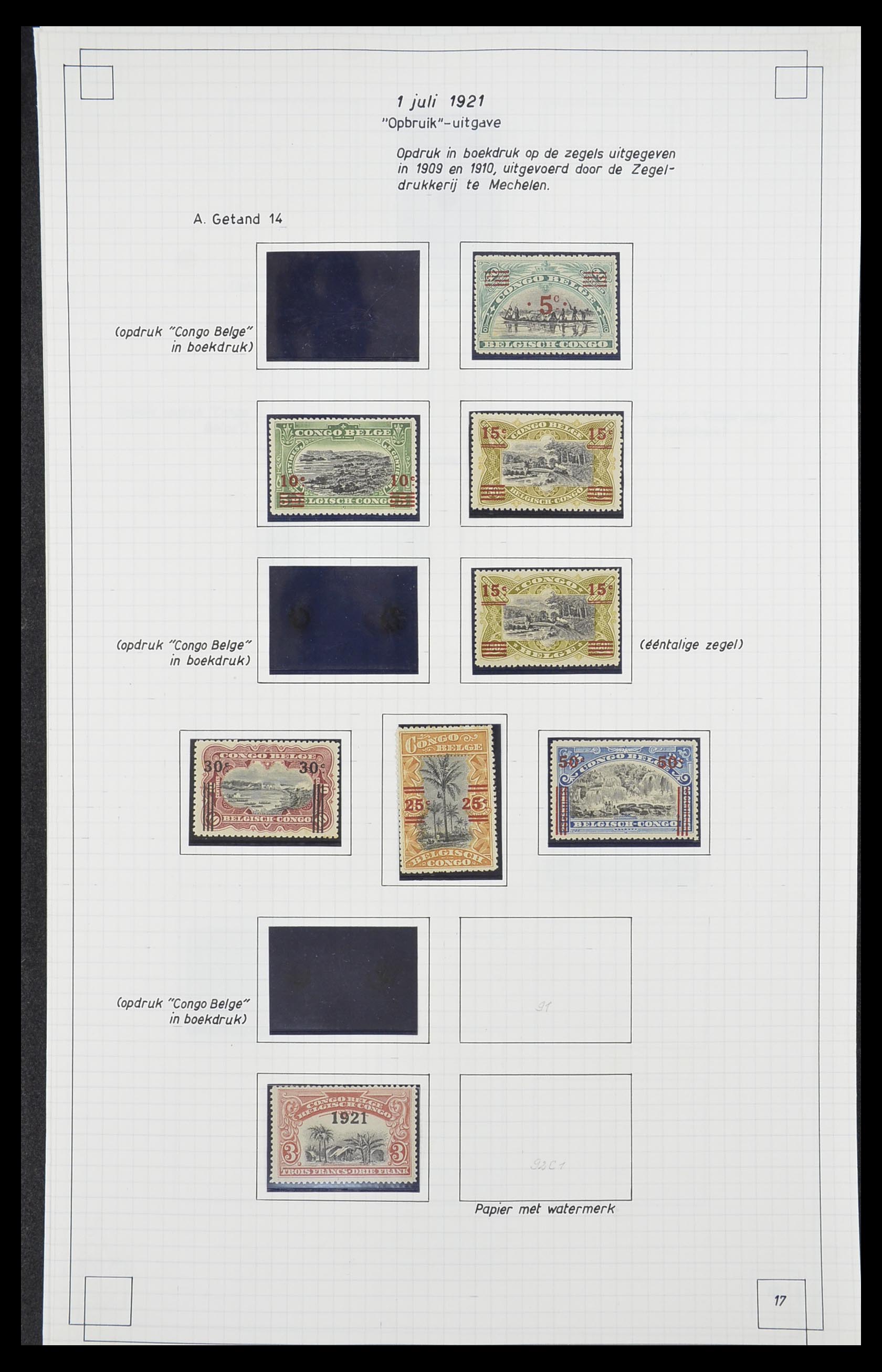33891 016 - Postzegelverzameling 33891 Belgisch Congo 1886-1960.