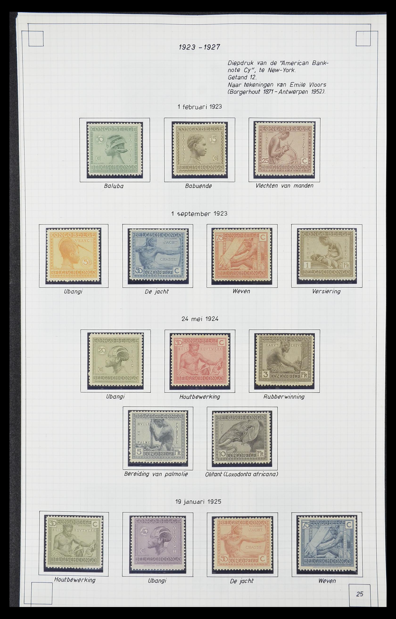 33891 024 - Postzegelverzameling 33891 Belgisch Congo 1886-1960.