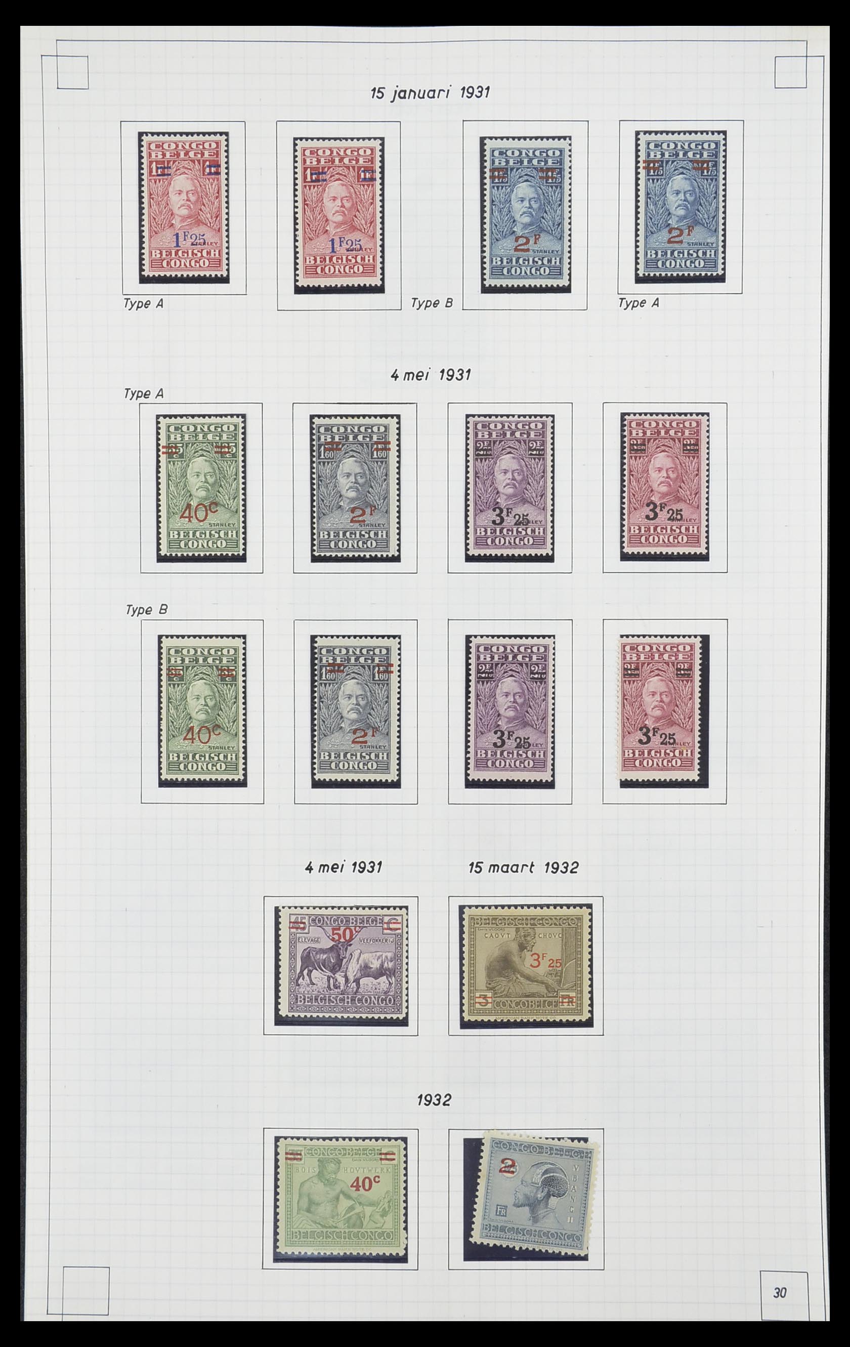 33891 029 - Postzegelverzameling 33891 Belgisch Congo 1886-1960.