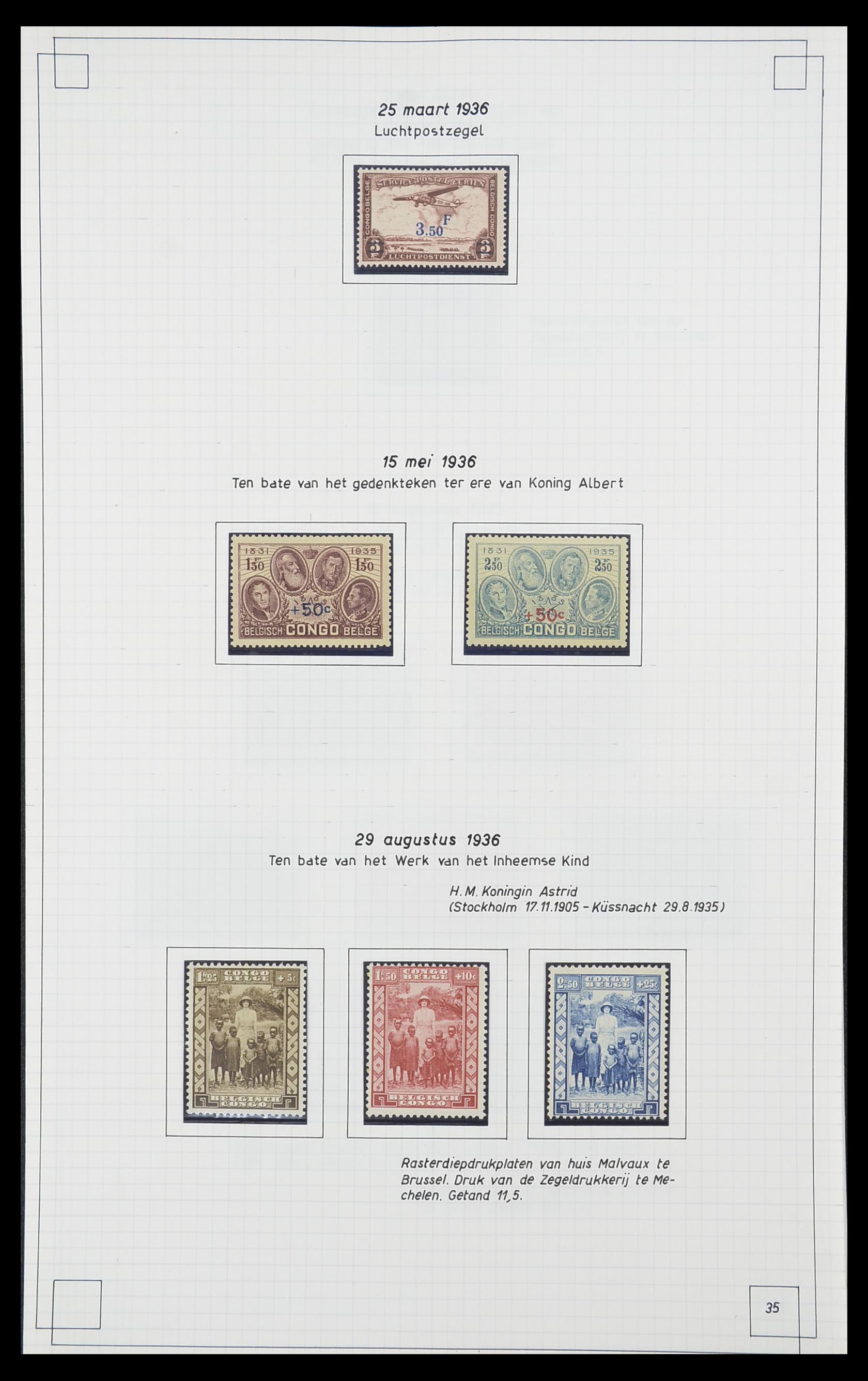 33891 034 - Postzegelverzameling 33891 Belgisch Congo 1886-1960.