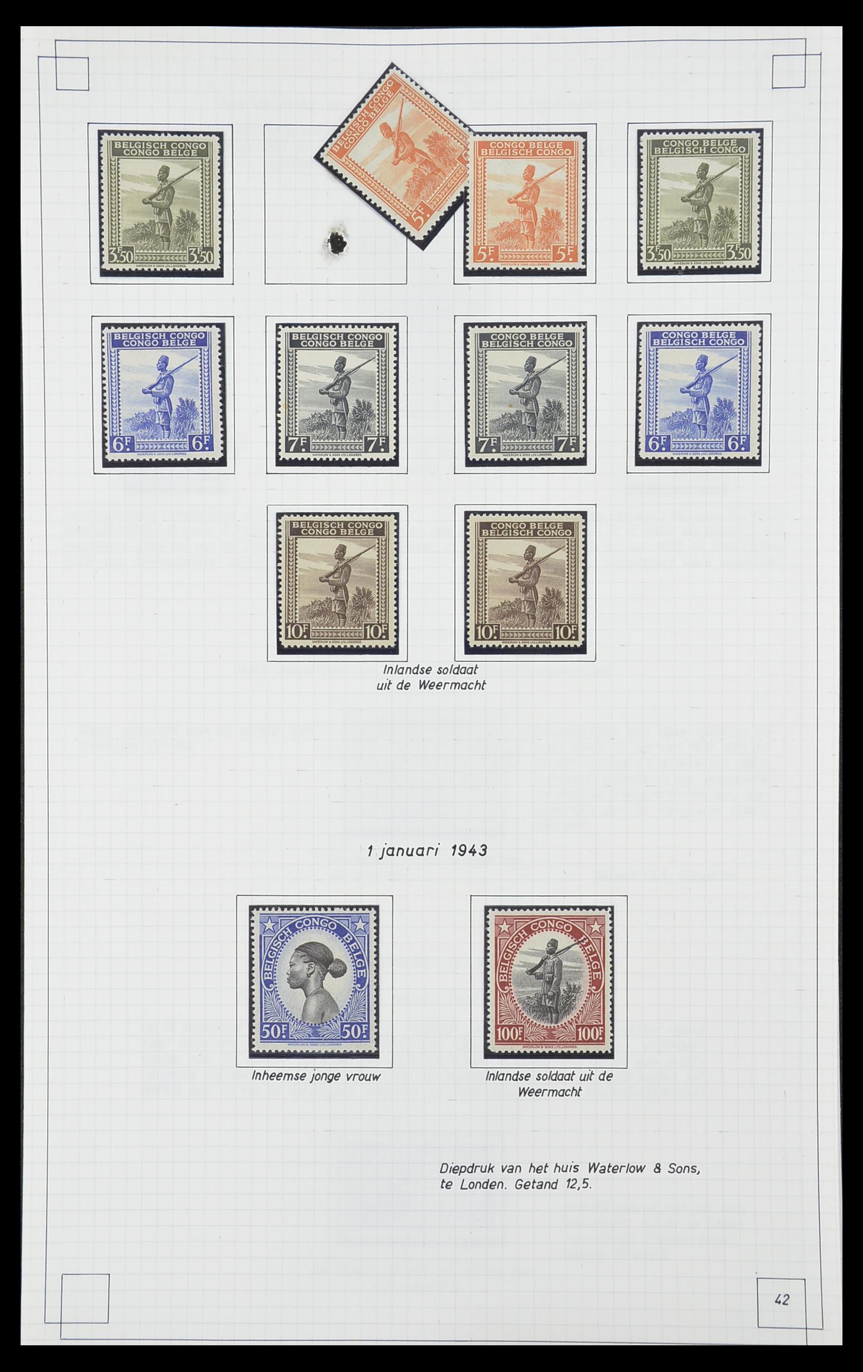 33891 044 - Postzegelverzameling 33891 Belgisch Congo 1886-1960.