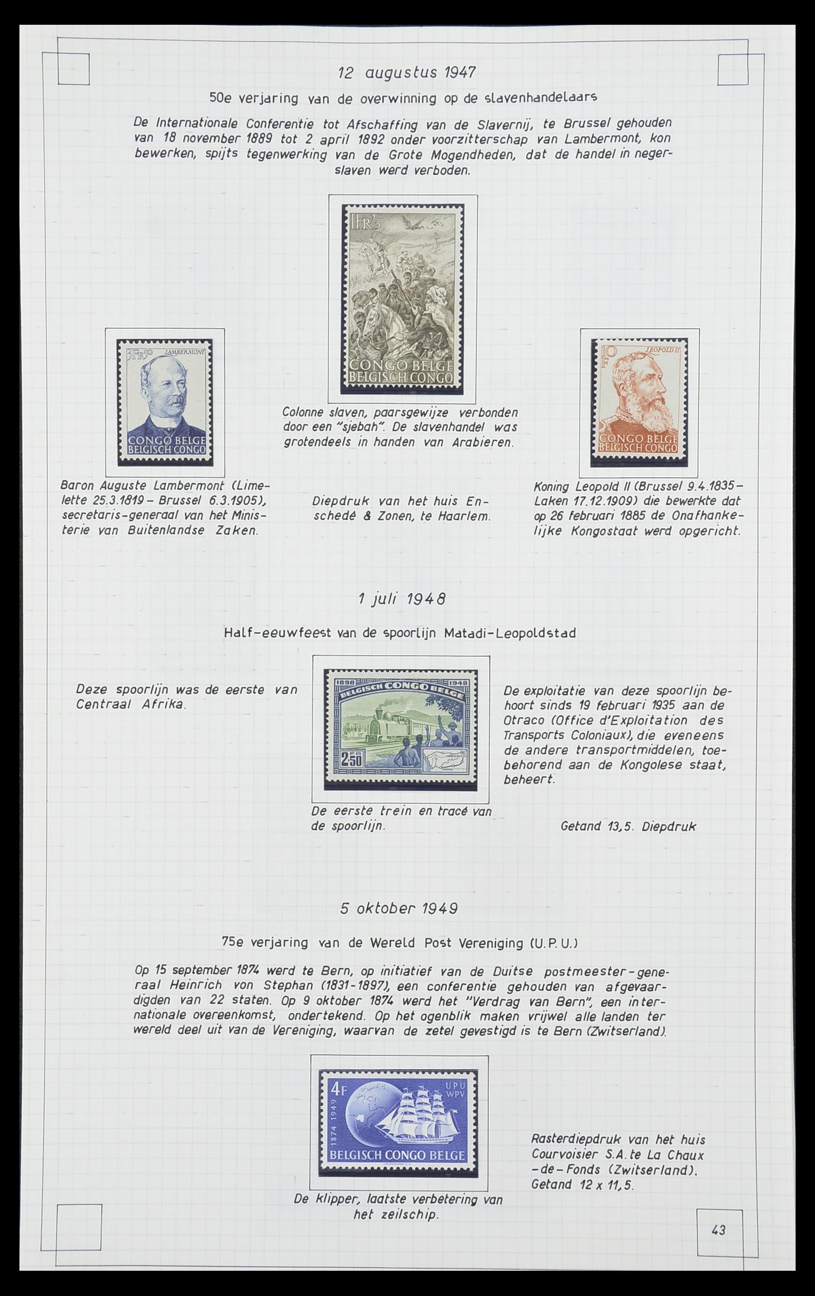 33891 045 - Postzegelverzameling 33891 Belgisch Congo 1886-1960.