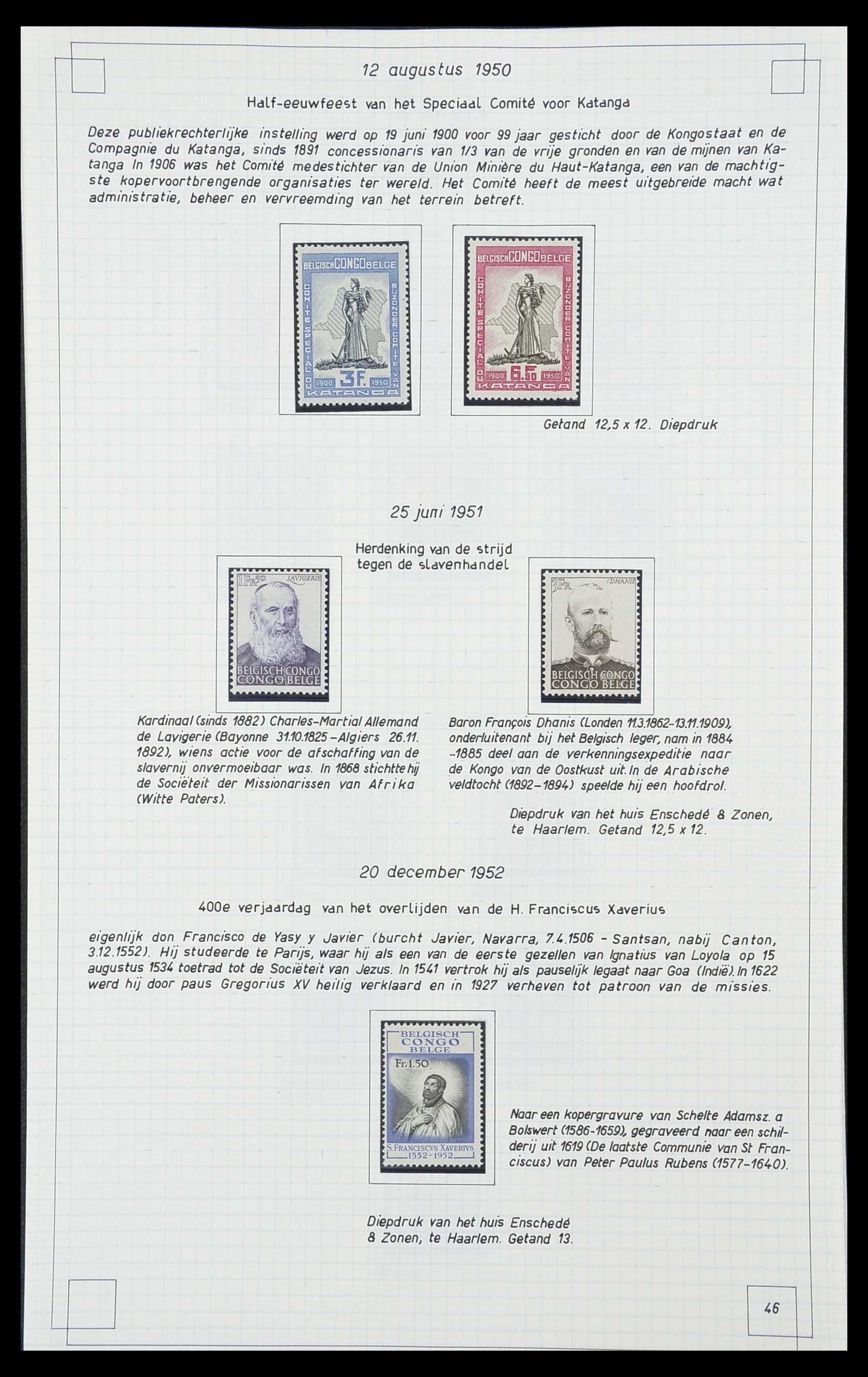 33891 048 - Postzegelverzameling 33891 Belgisch Congo 1886-1960.