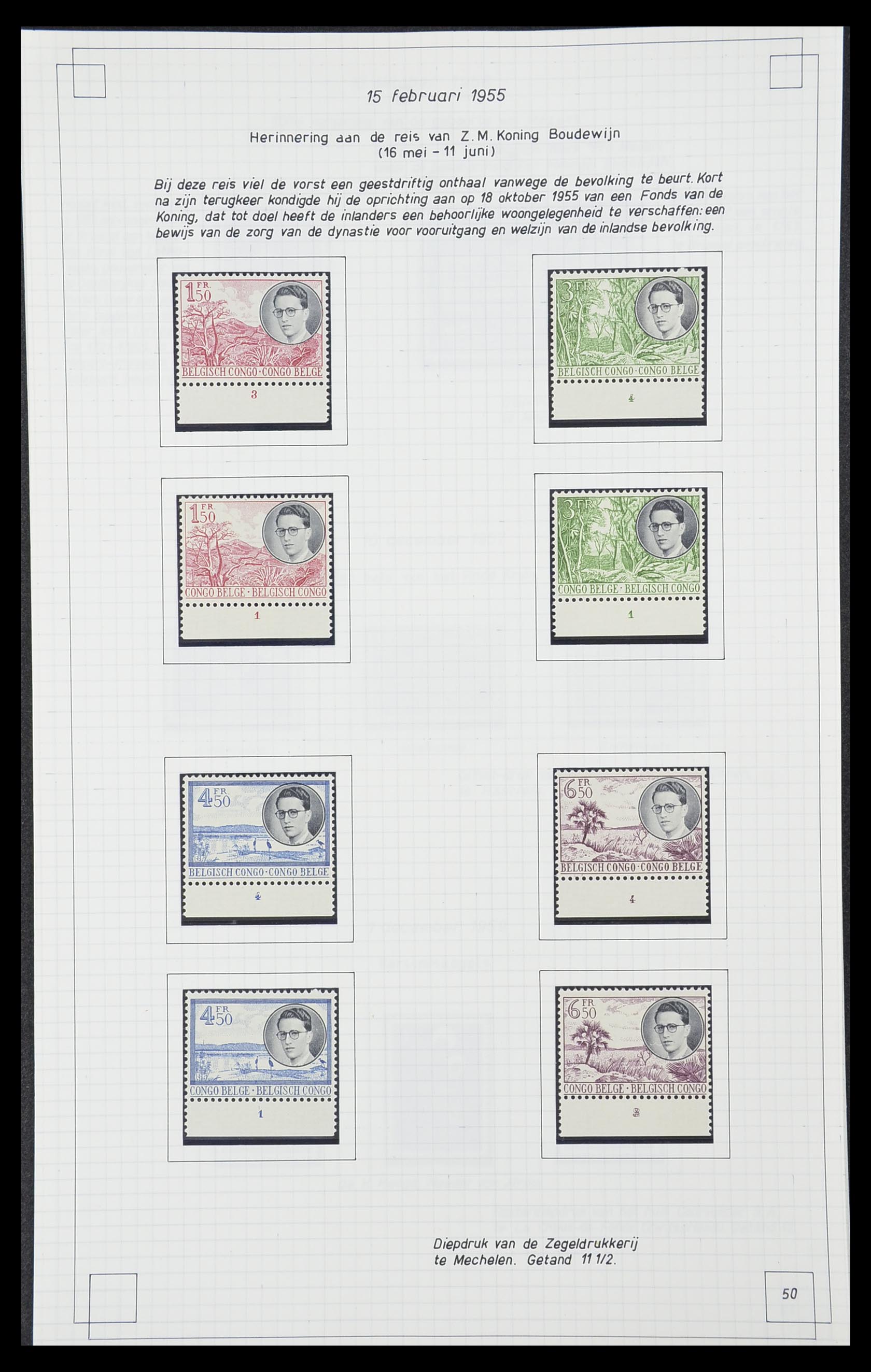 33891 052 - Postzegelverzameling 33891 Belgisch Congo 1886-1960.