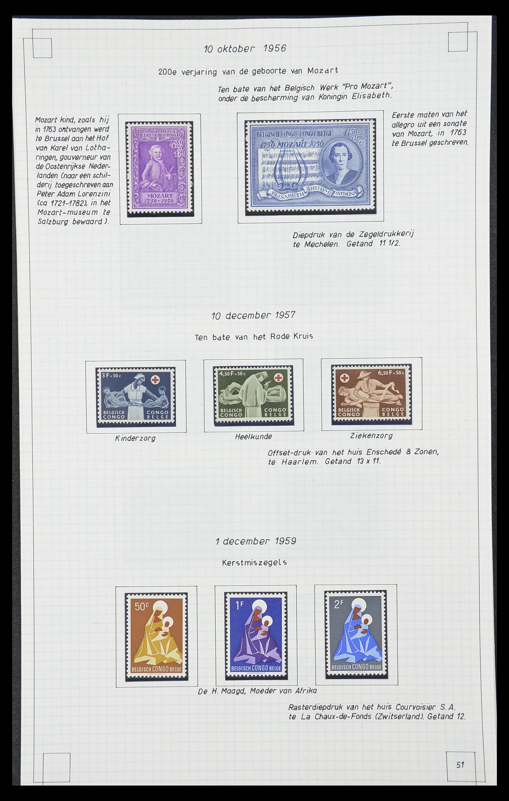 33891 053 - Postzegelverzameling 33891 Belgisch Congo 1886-1960.