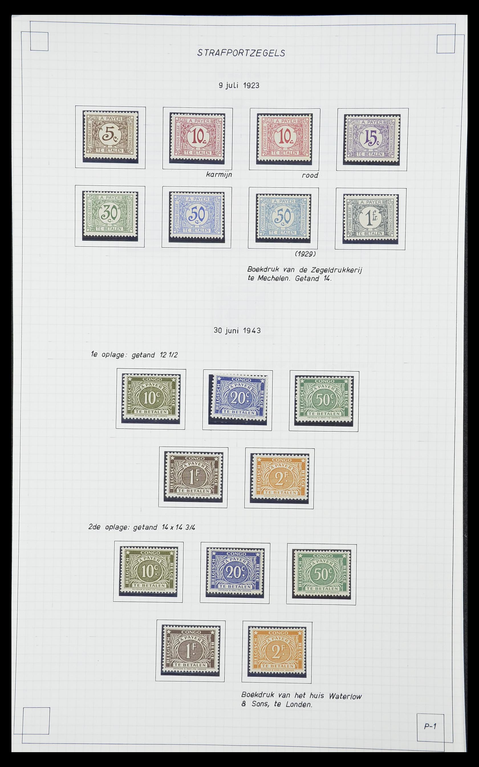 33891 057 - Postzegelverzameling 33891 Belgisch Congo 1886-1960.