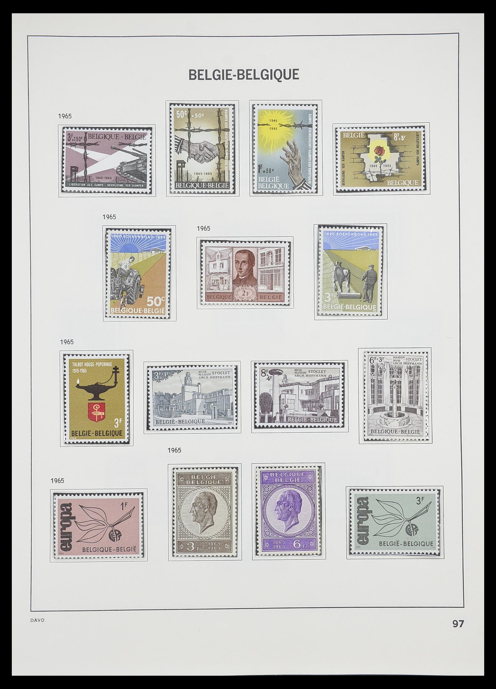 33899 002 - Postzegelverzameling 33899 België postfris 1965-2004.