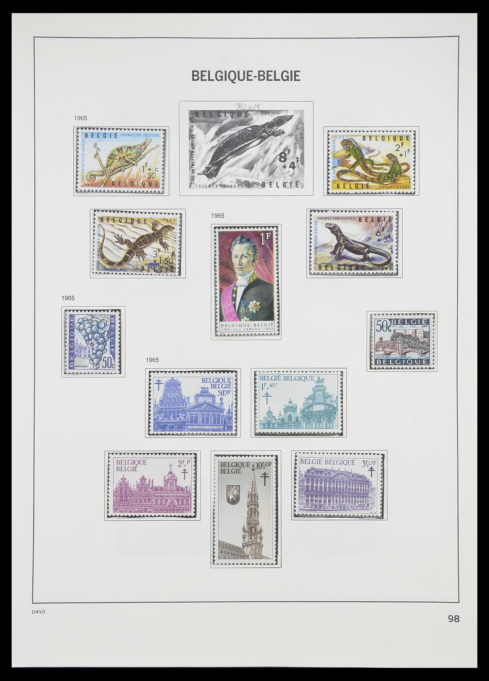 33899 003 - Postzegelverzameling 33899 België postfris 1965-2004.
