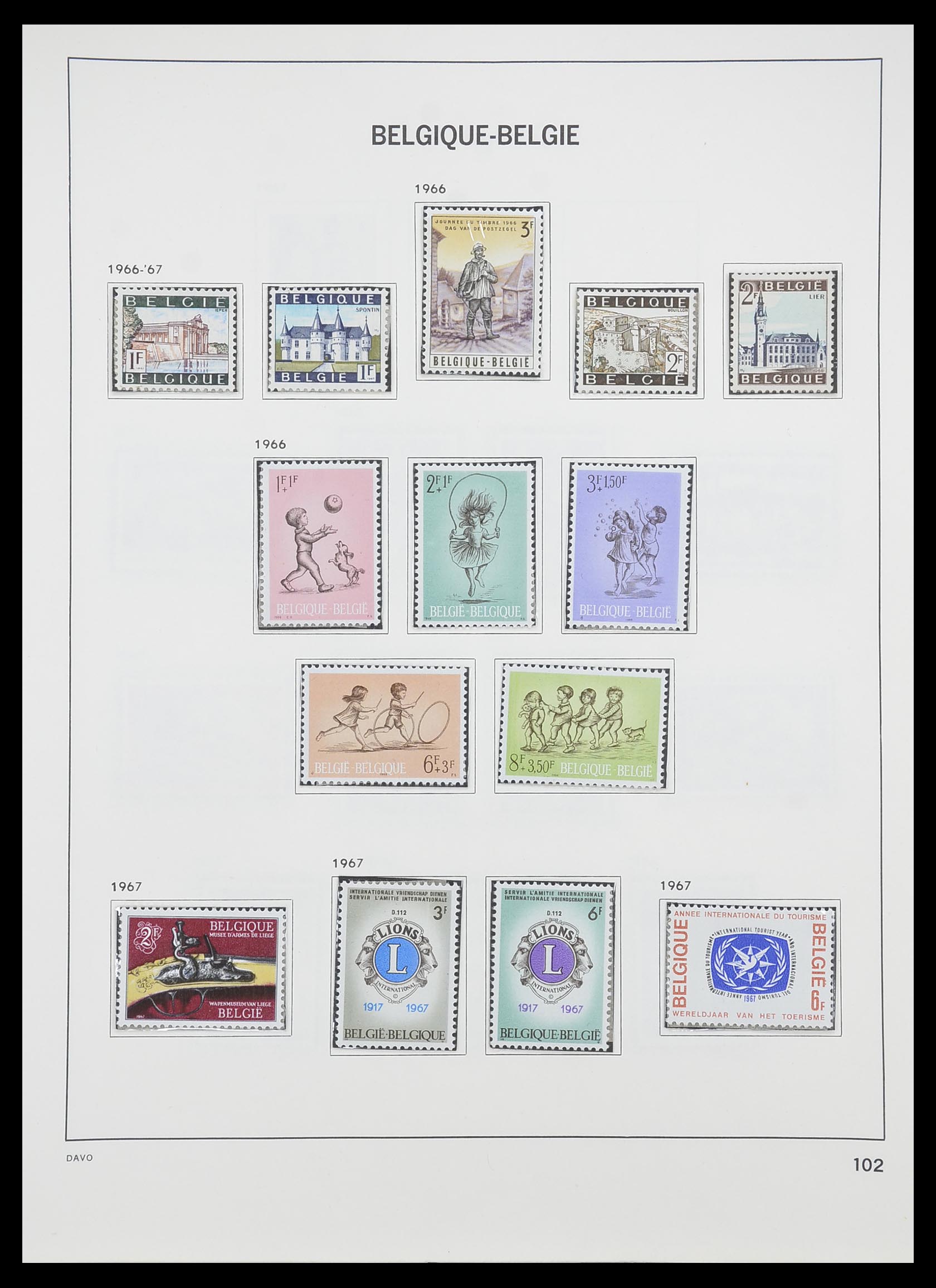 33899 007 - Postzegelverzameling 33899 België postfris 1965-2004.