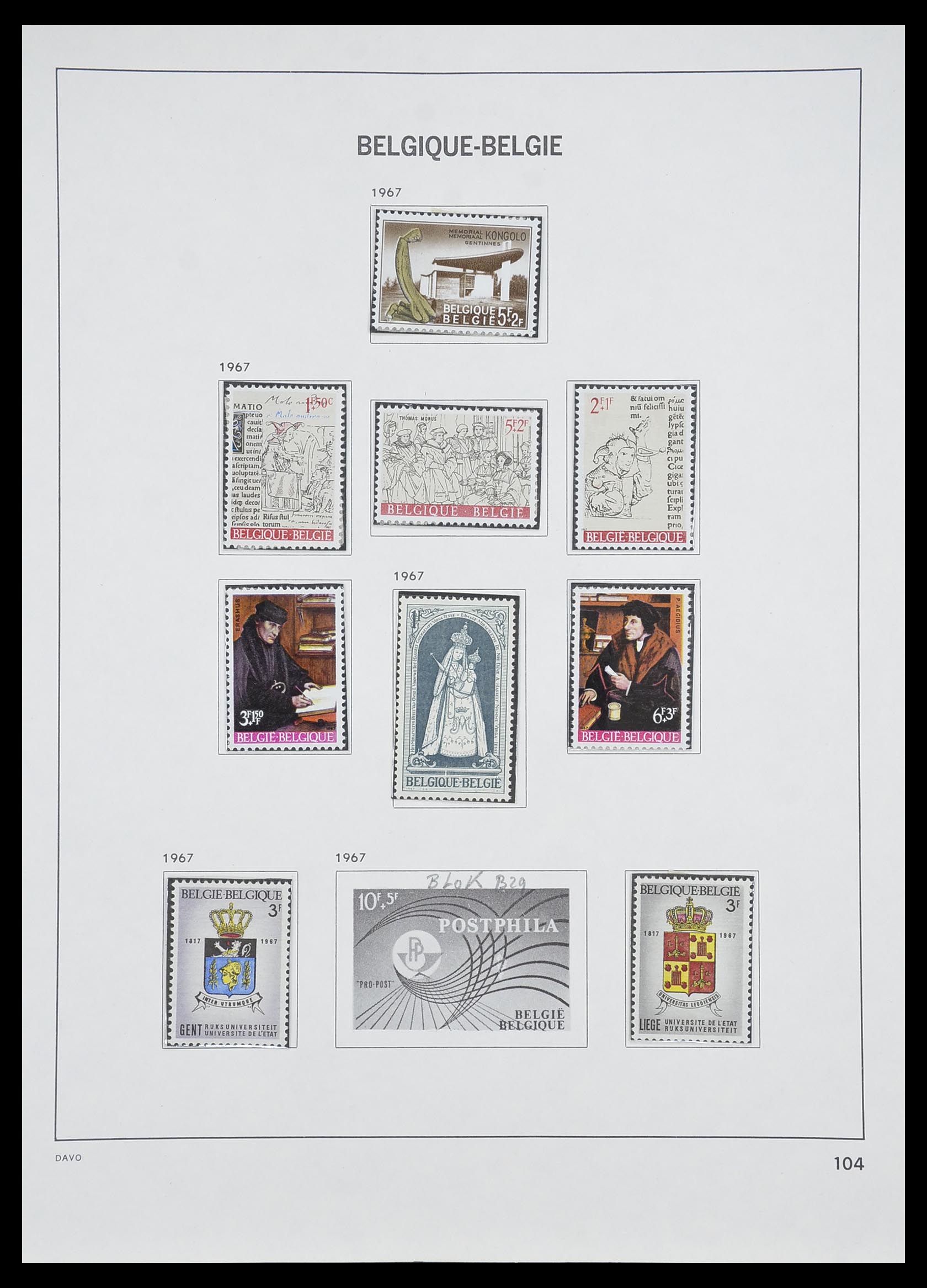33899 009 - Postzegelverzameling 33899 België postfris 1965-2004.