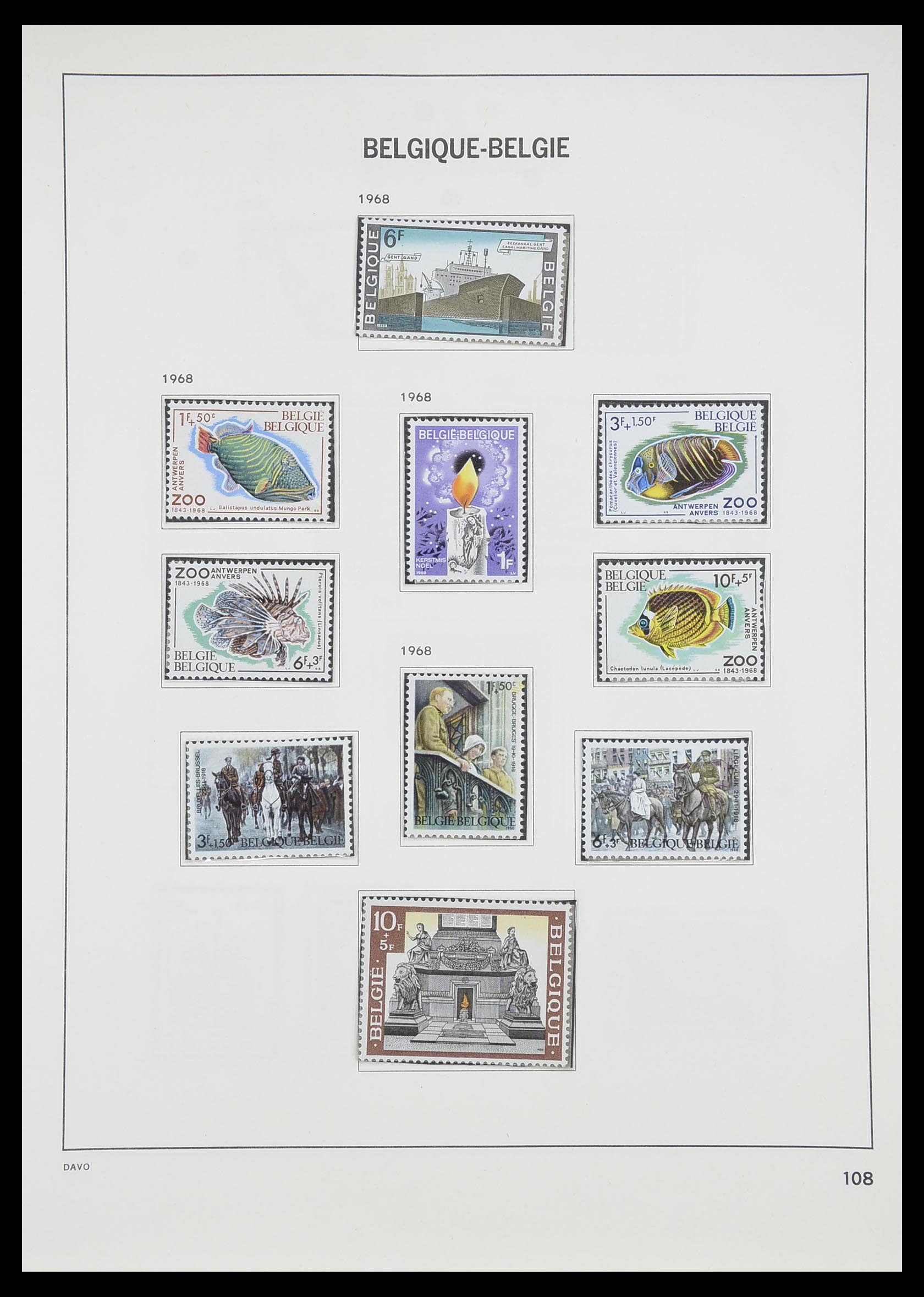 33899 013 - Postzegelverzameling 33899 België postfris 1965-2004.