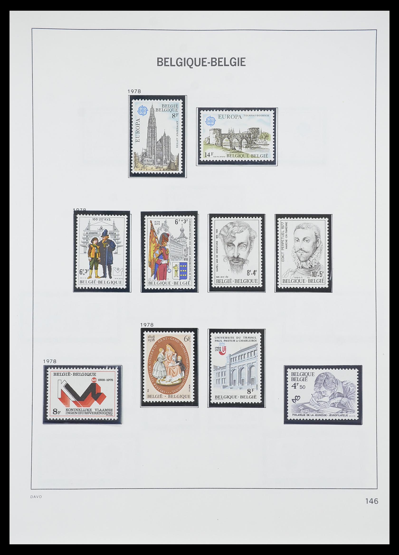 33899 051 - Postzegelverzameling 33899 België postfris 1965-2004.