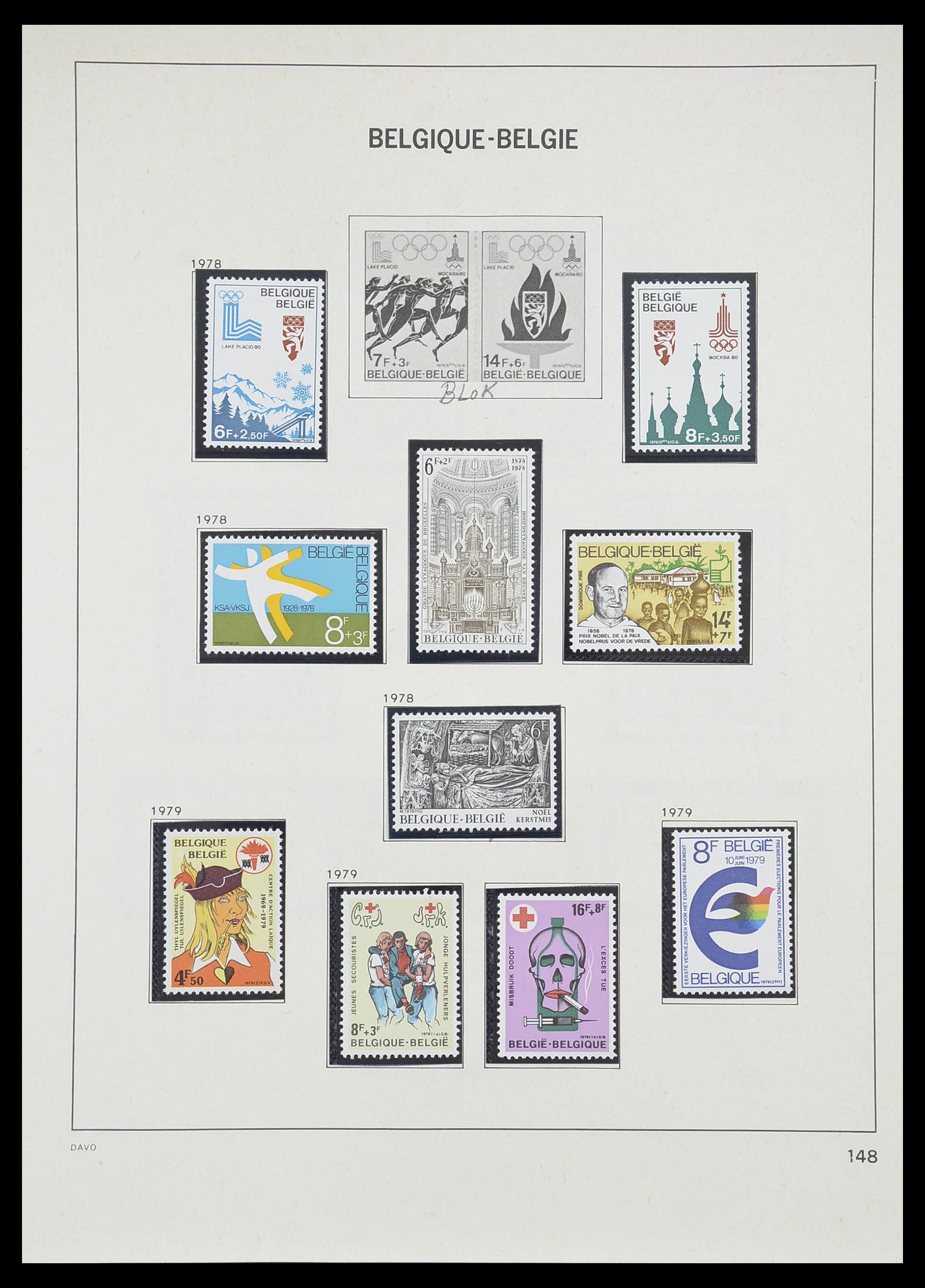 33899 053 - Postzegelverzameling 33899 België postfris 1965-2004.
