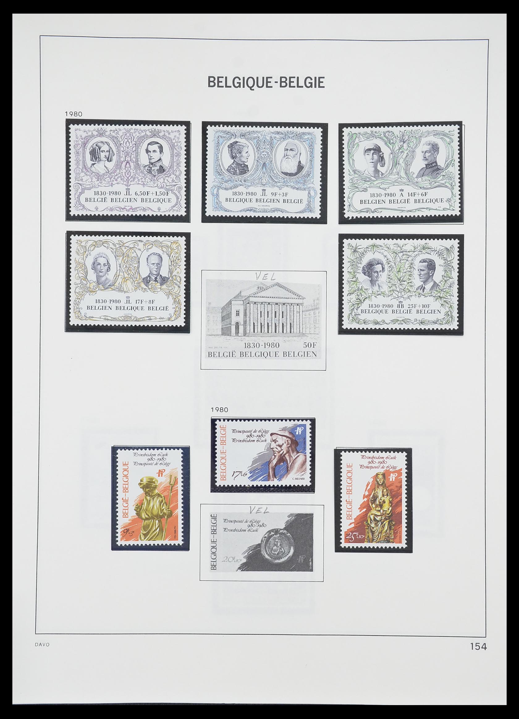 33899 059 - Postzegelverzameling 33899 België postfris 1965-2004.