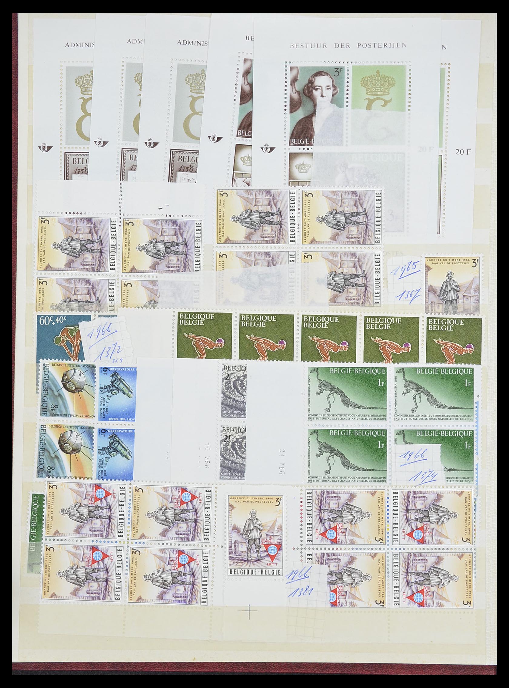 33899 099 - Postzegelverzameling 33899 België postfris 1965-2004.
