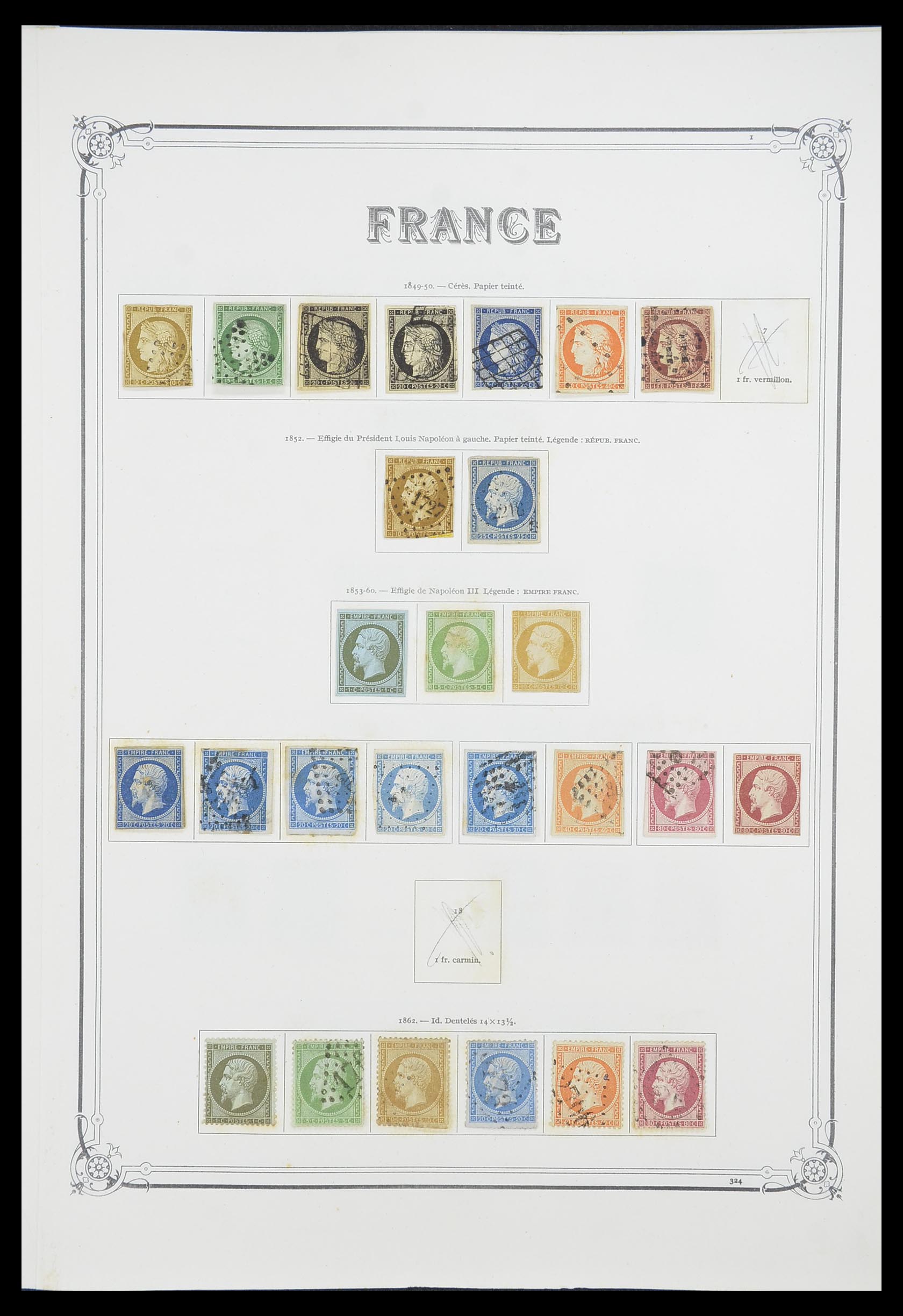 33900 002 - Postzegelverzameling 33900 Frankrijk 1849-1966.