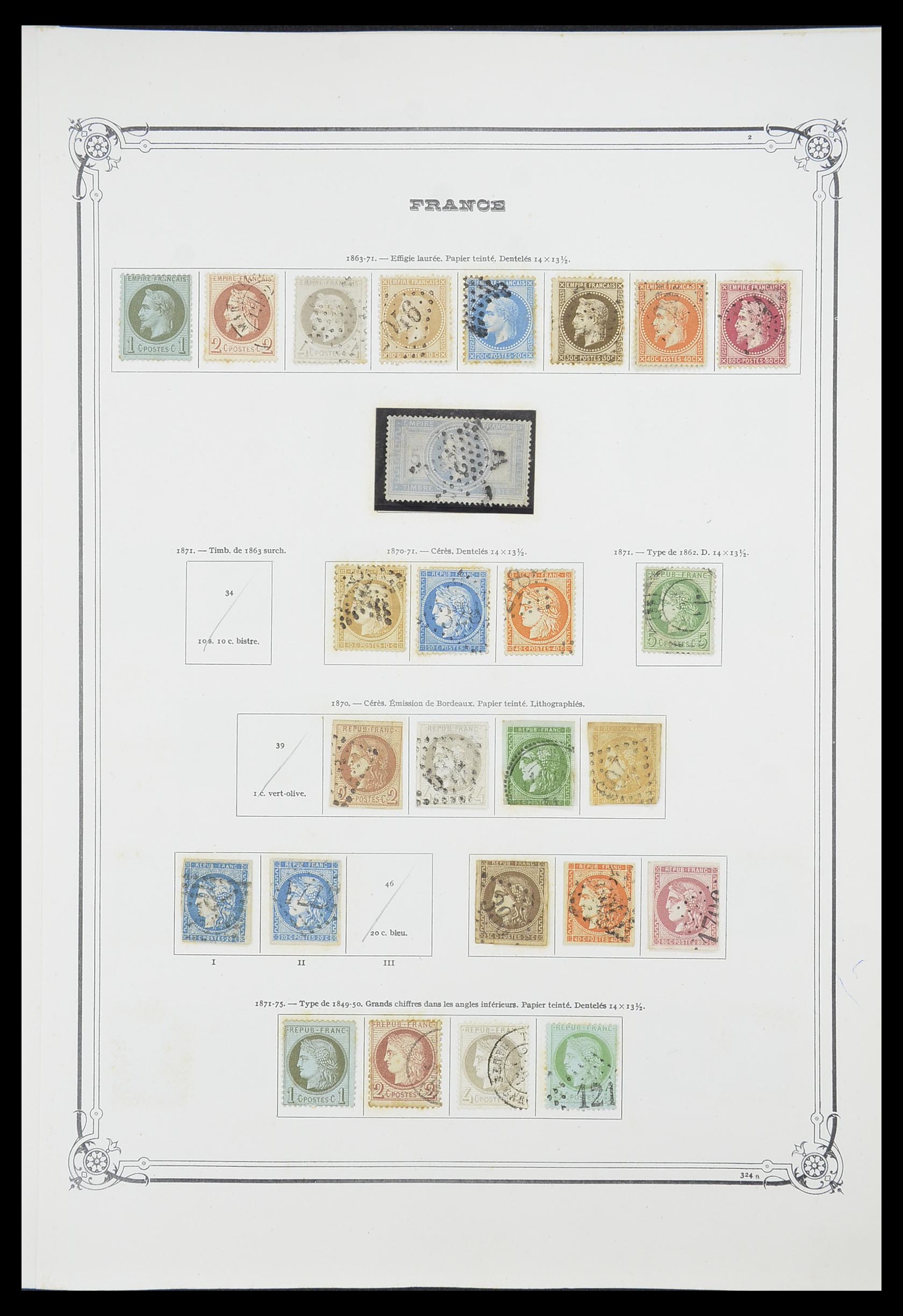 33900 003 - Postzegelverzameling 33900 Frankrijk 1849-1966.