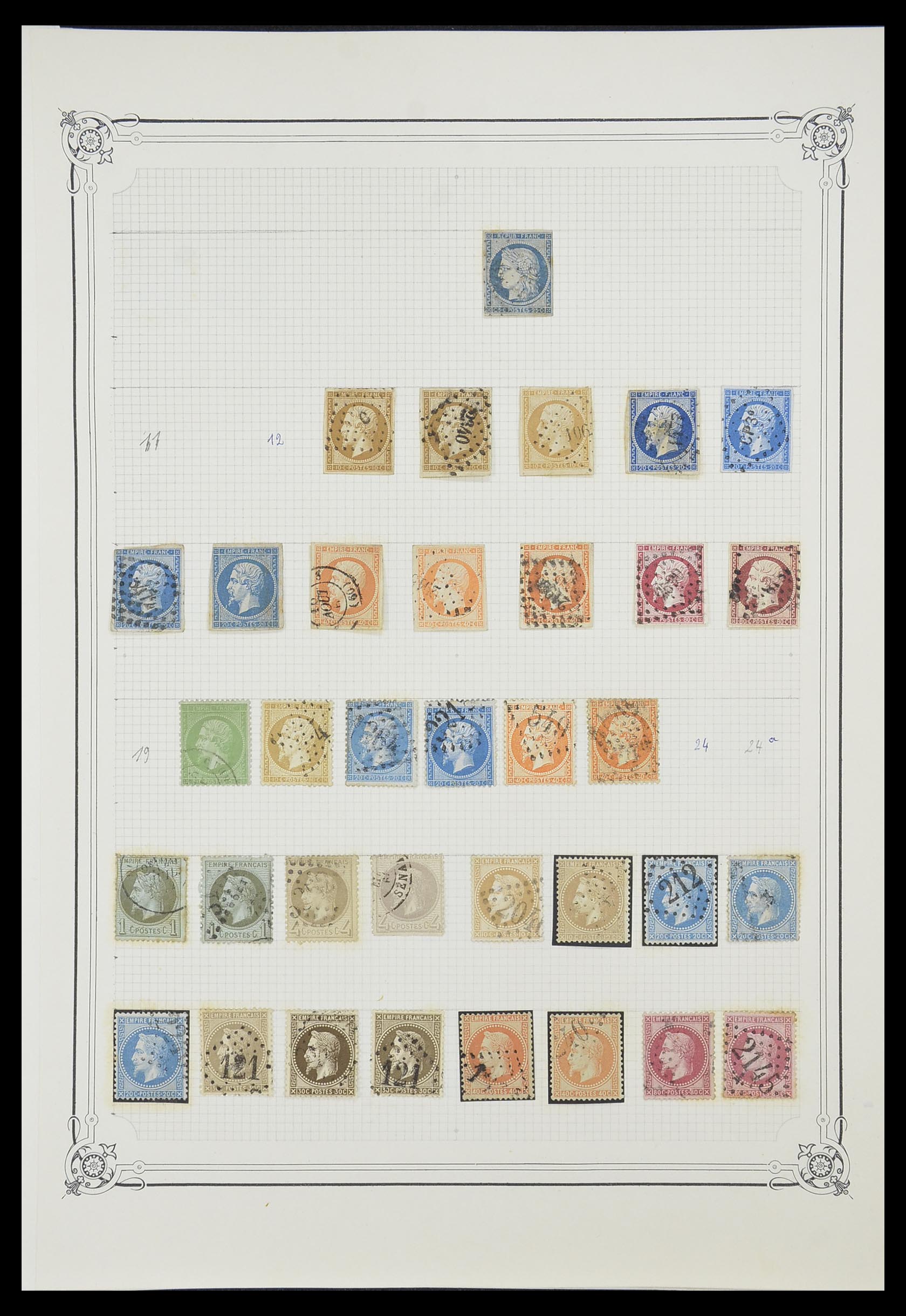 33900 004 - Postzegelverzameling 33900 Frankrijk 1849-1966.