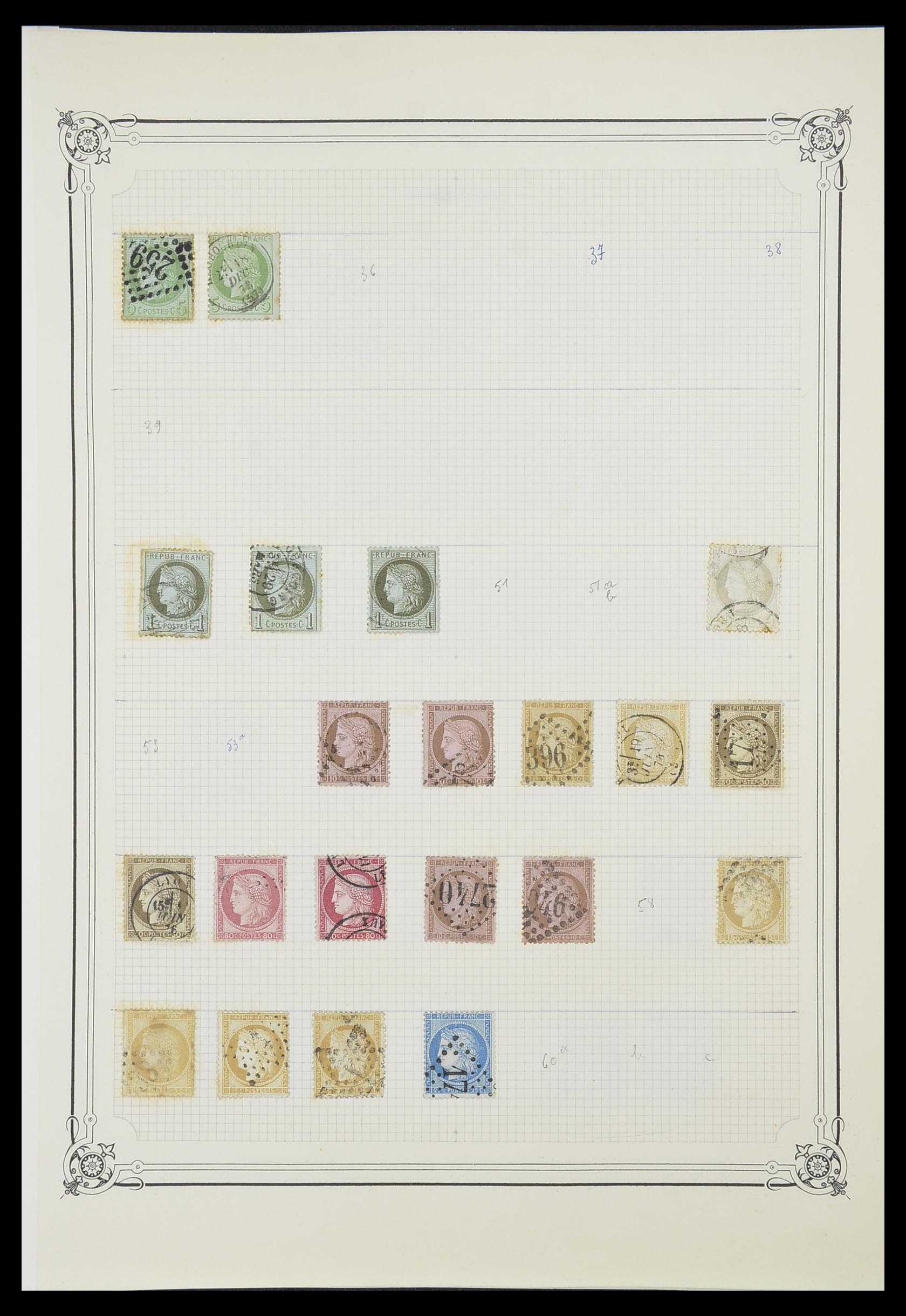 33900 005 - Postzegelverzameling 33900 Frankrijk 1849-1966.