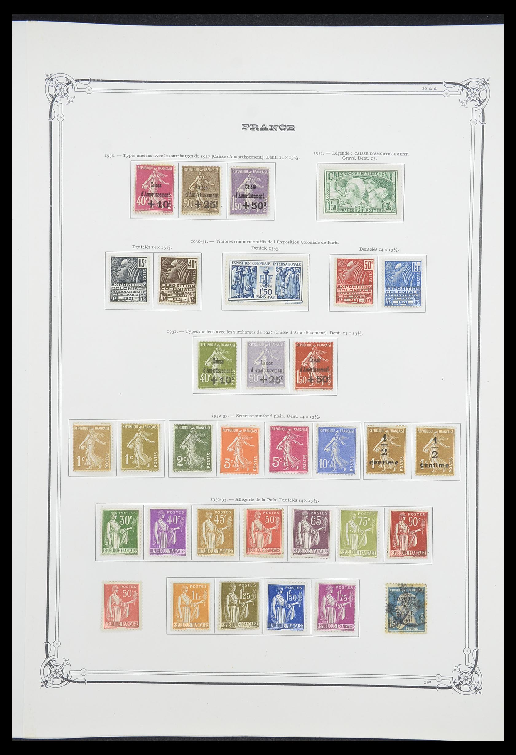 33900 015 - Postzegelverzameling 33900 Frankrijk 1849-1966.