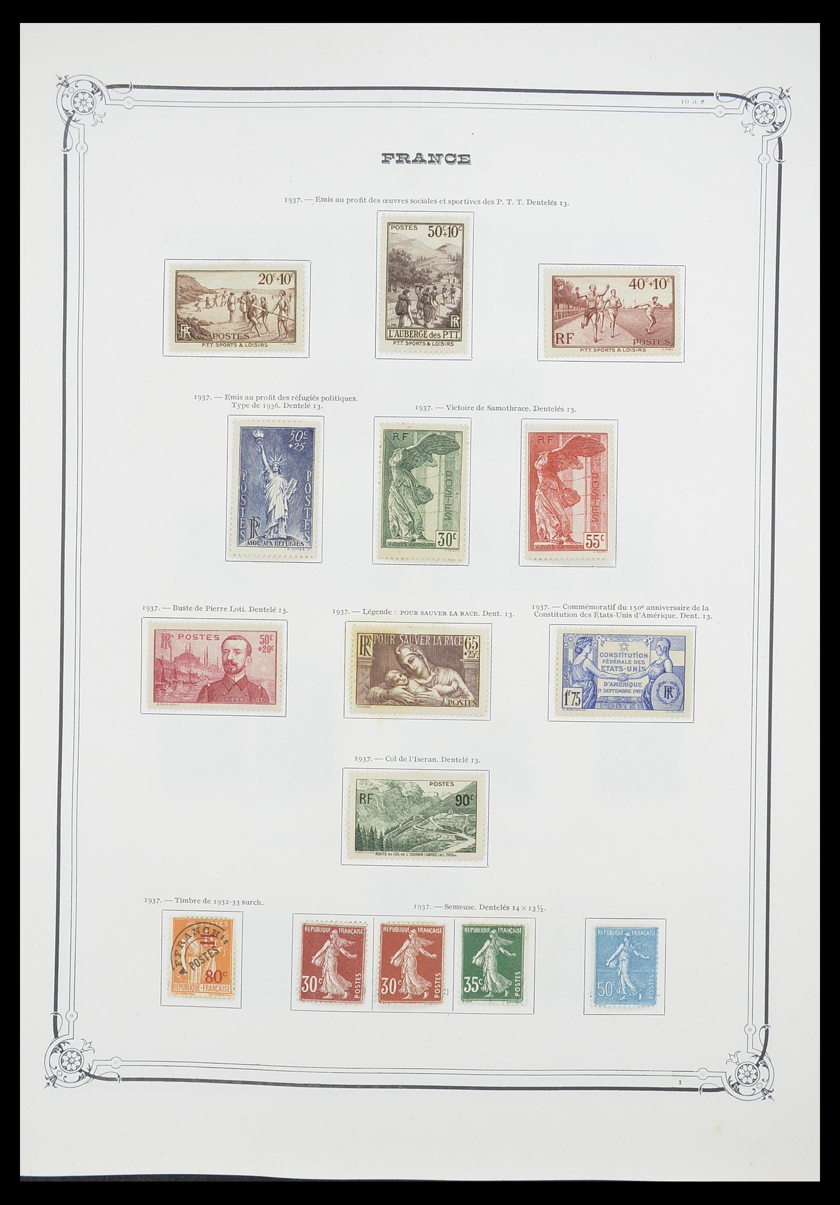 33900 019 - Postzegelverzameling 33900 Frankrijk 1849-1966.