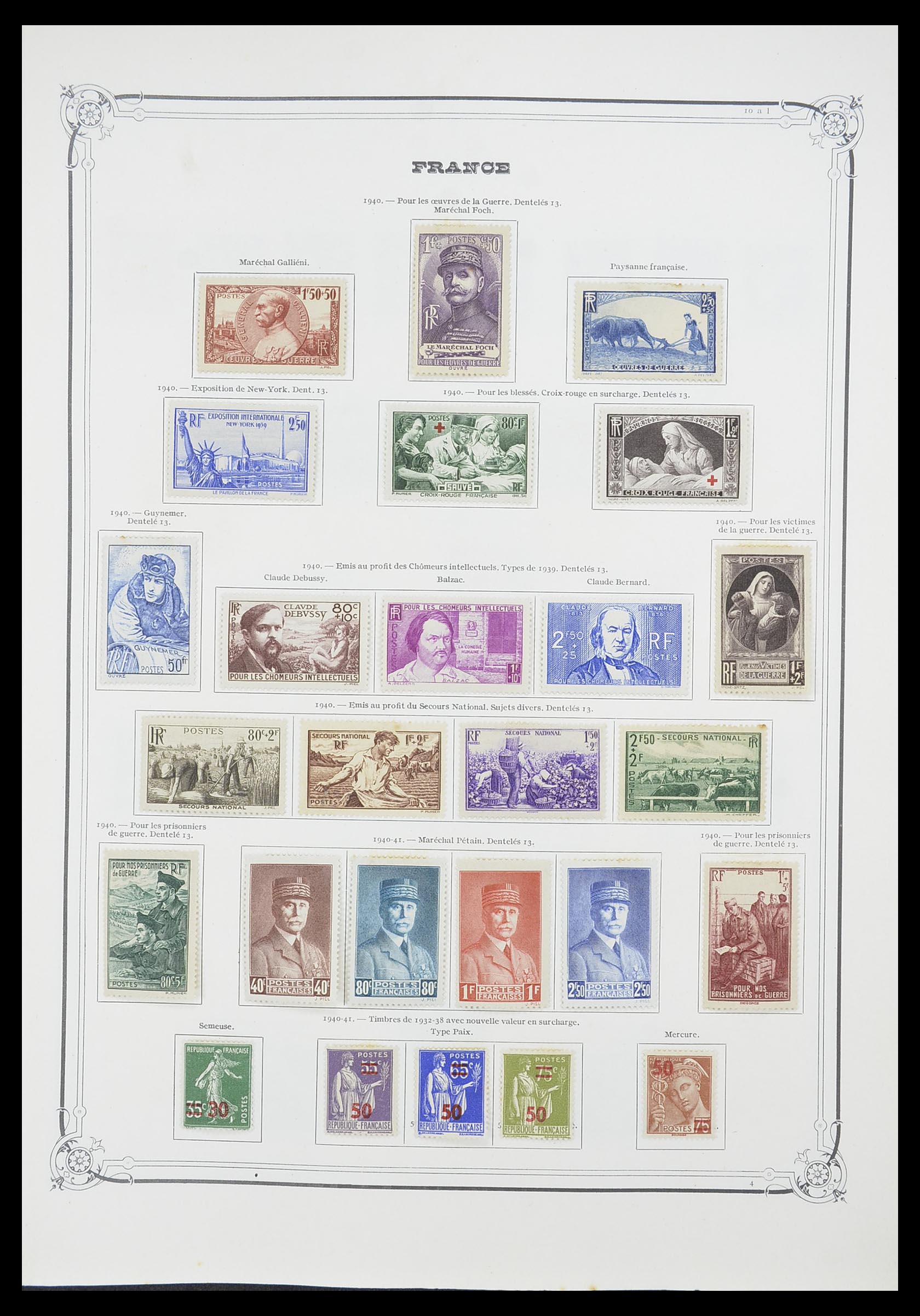 33900 025 - Postzegelverzameling 33900 Frankrijk 1849-1966.