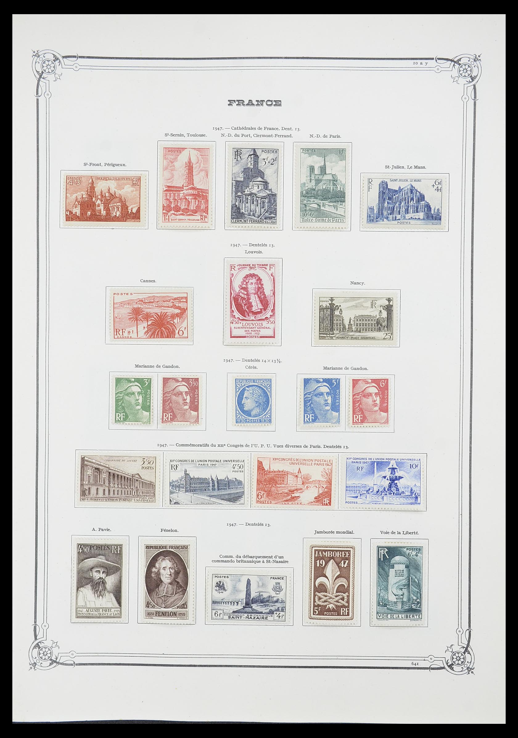 33900 038 - Postzegelverzameling 33900 Frankrijk 1849-1966.