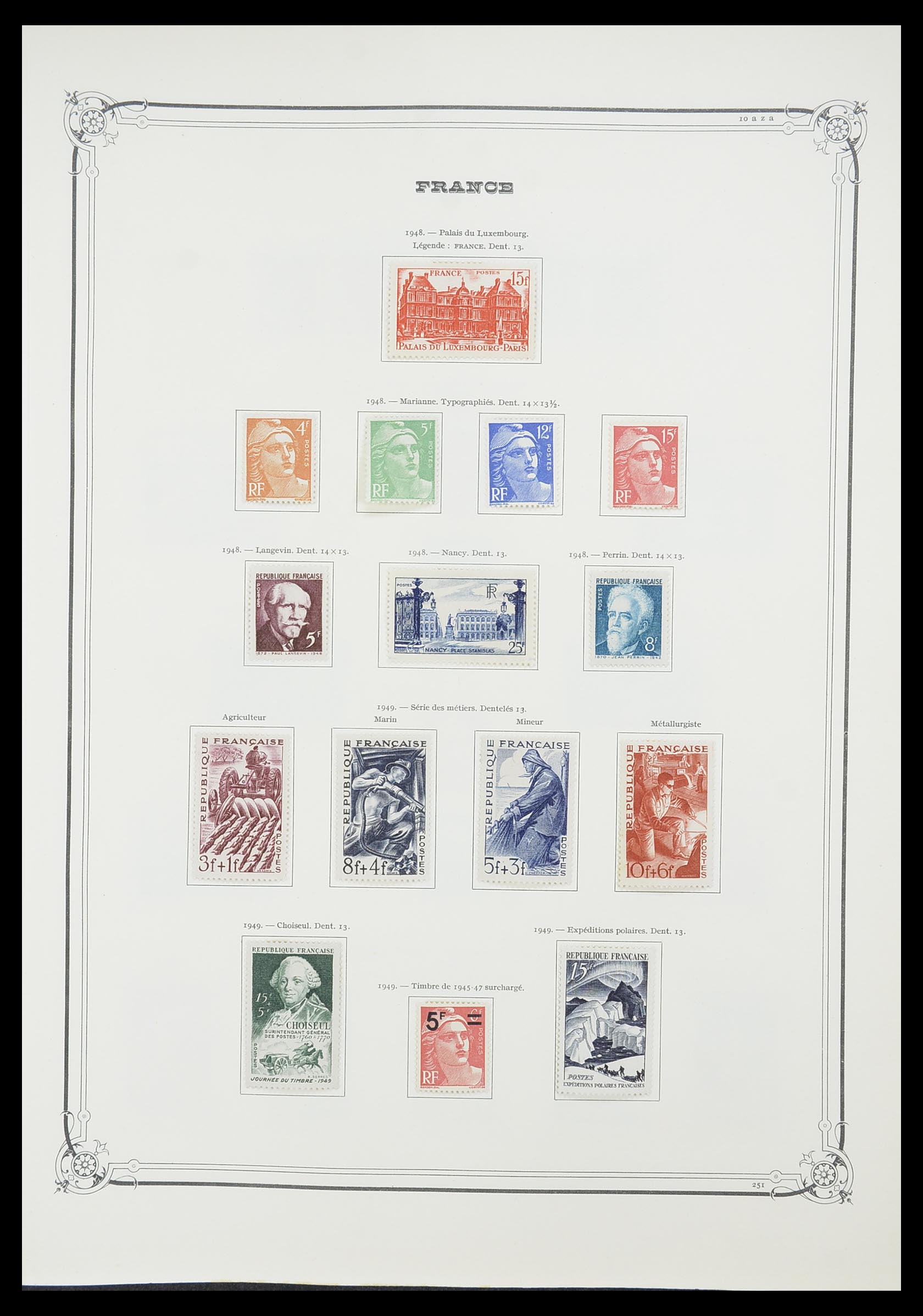 33900 040 - Postzegelverzameling 33900 Frankrijk 1849-1966.