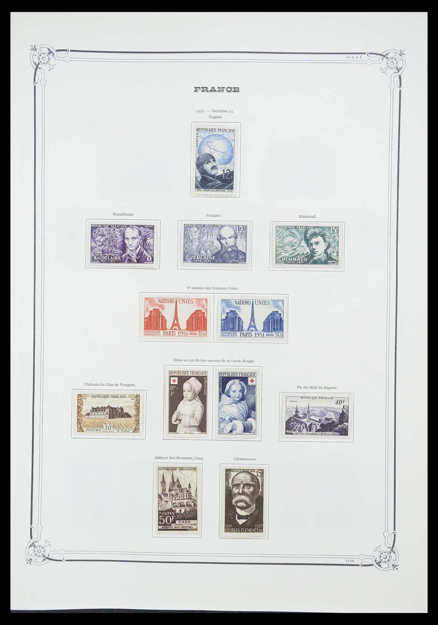 33900 045 - Postzegelverzameling 33900 Frankrijk 1849-1966.