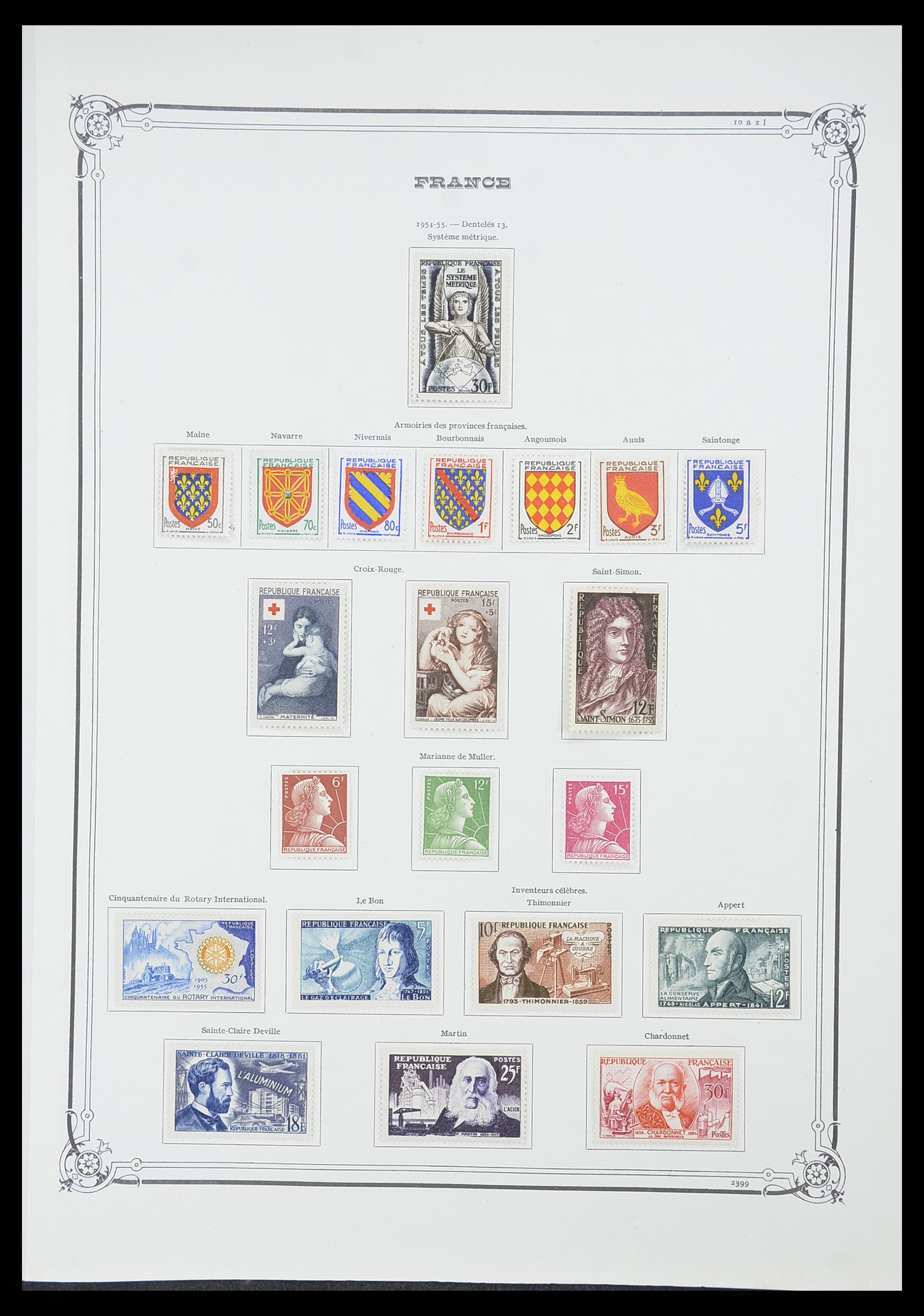 33900 050 - Postzegelverzameling 33900 Frankrijk 1849-1966.