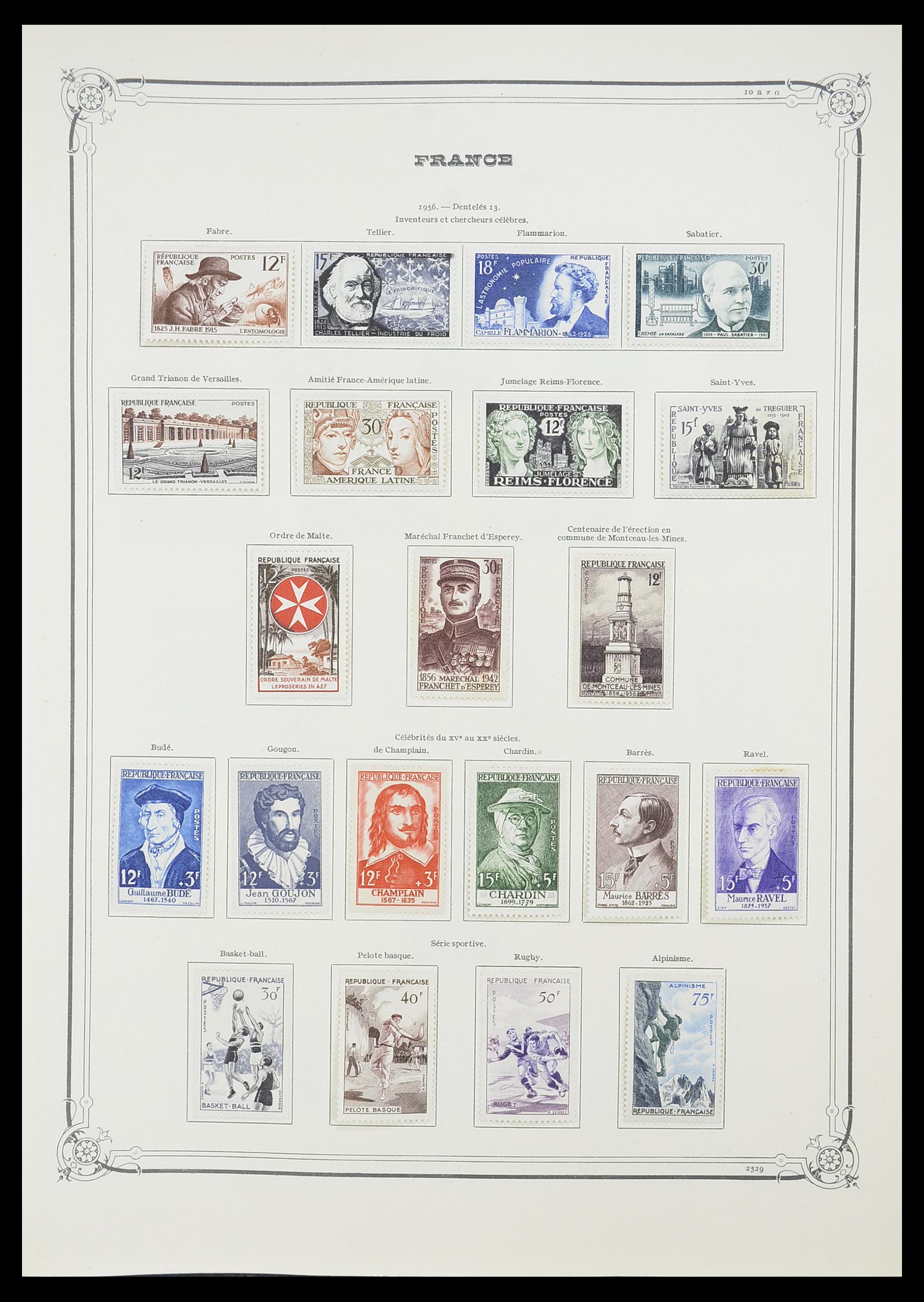 33900 053 - Postzegelverzameling 33900 Frankrijk 1849-1966.