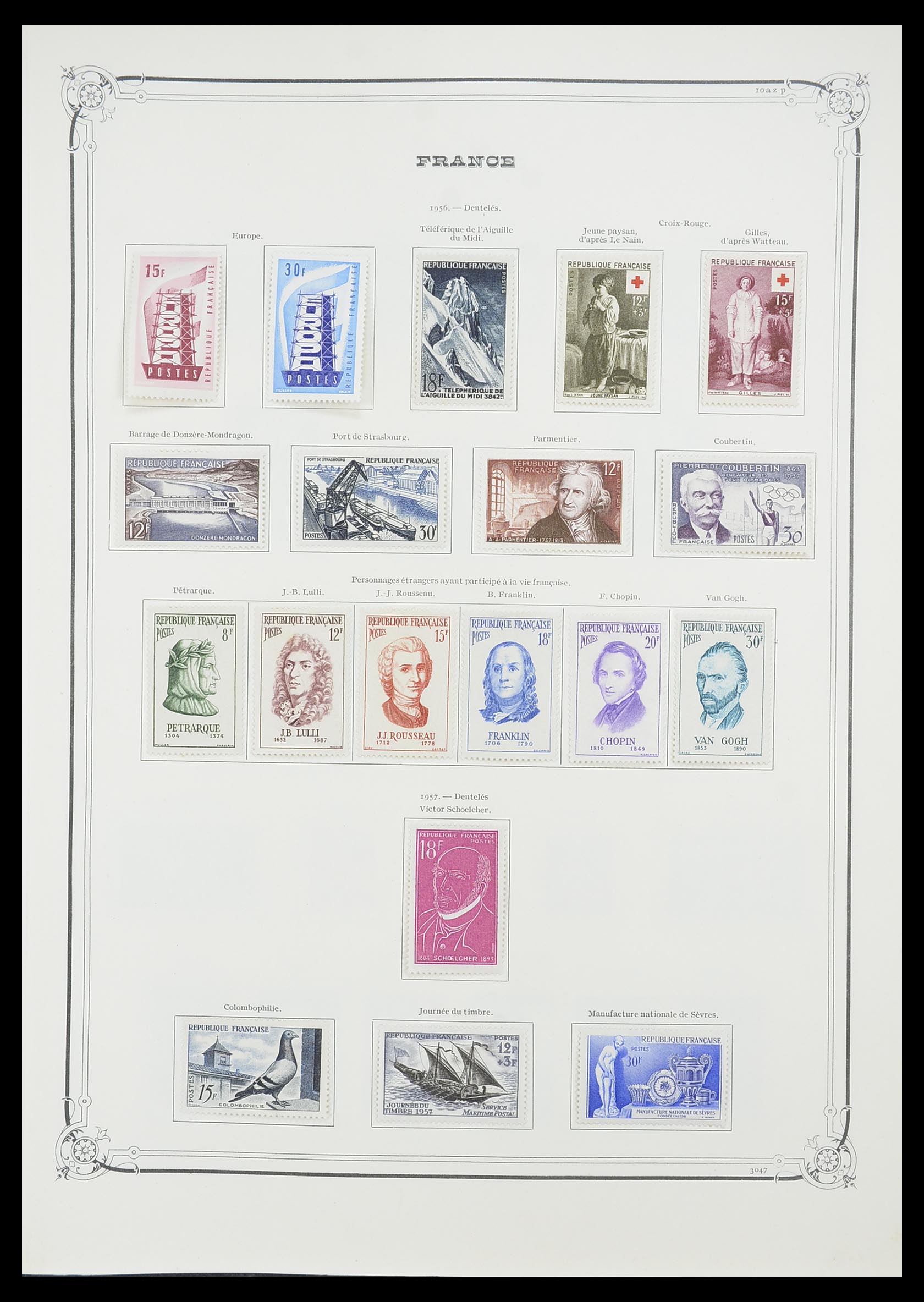 33900 054 - Postzegelverzameling 33900 Frankrijk 1849-1966.